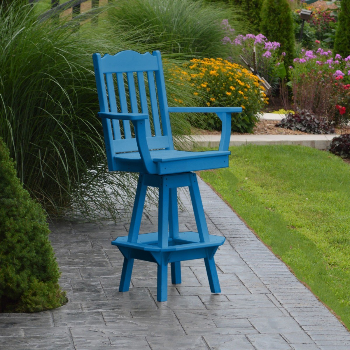 A&L Furniture Royal Swivel Bar Chair With Arms