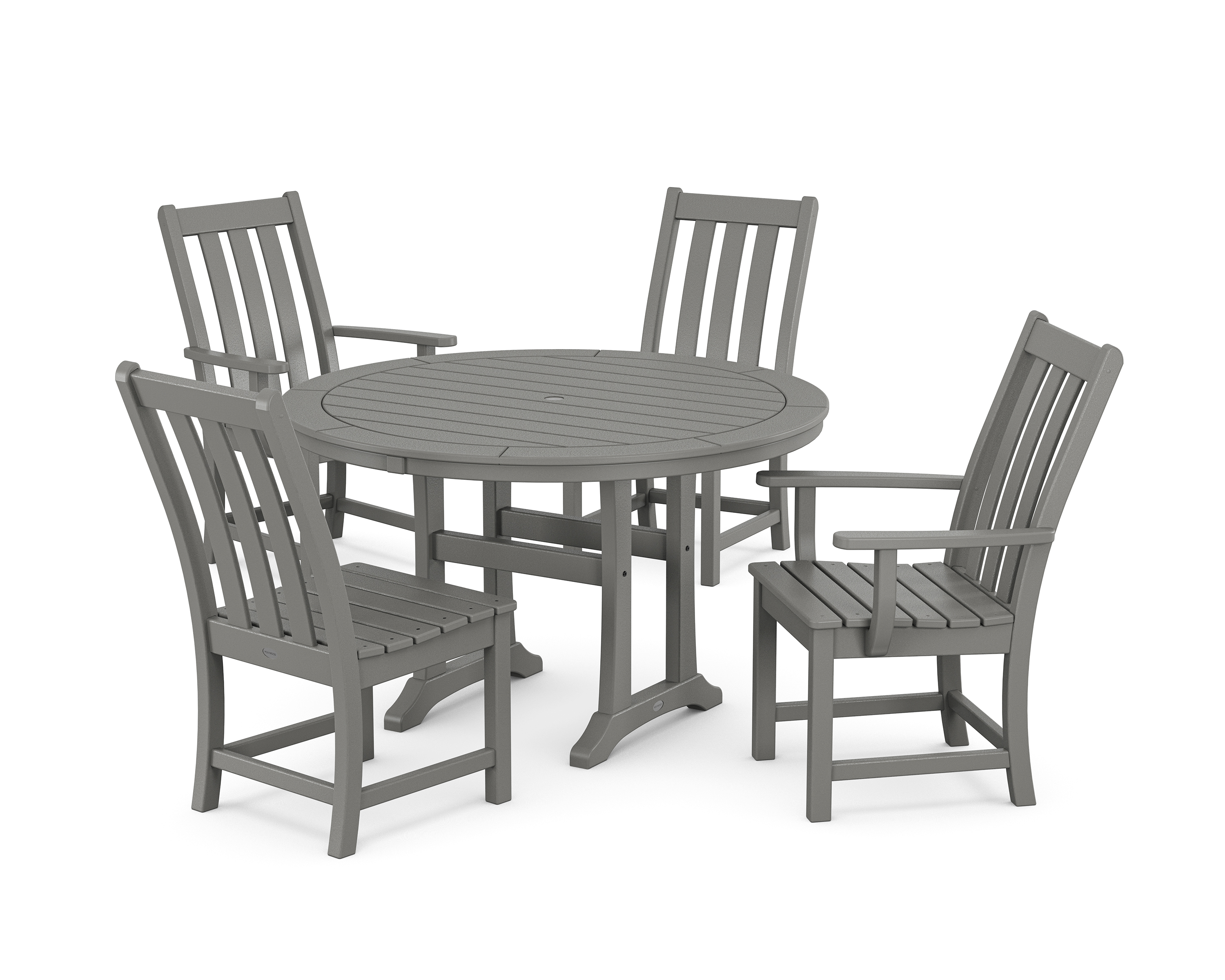 POLYWOOD Vineyard 5-Piece Nautical Trestle Dining Set