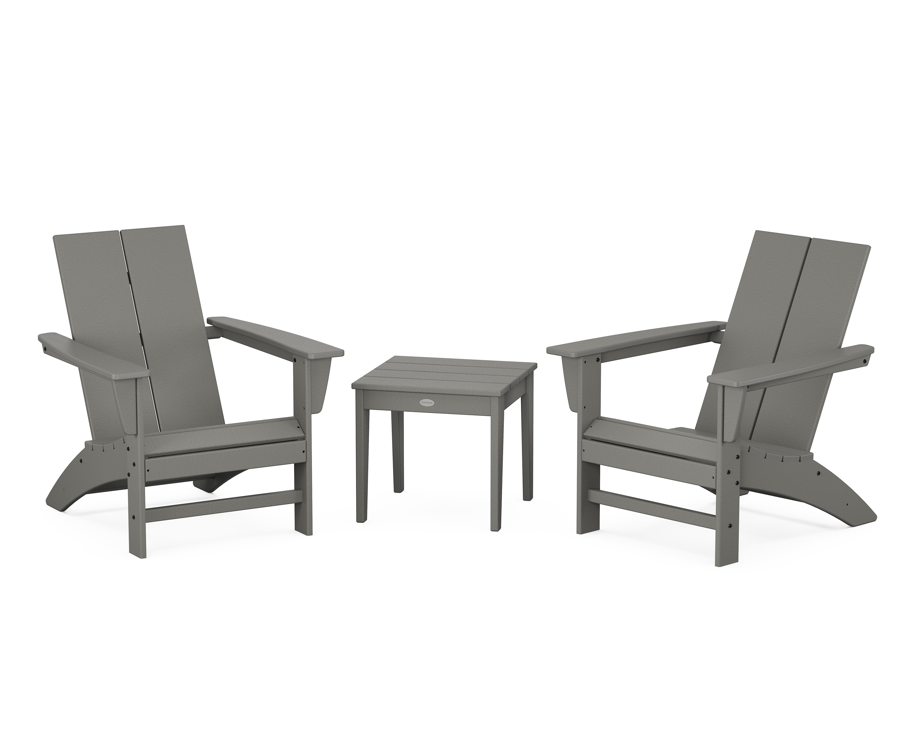 POLYWOOD Cottage Modern Adirondack Chair 3-Piece Set