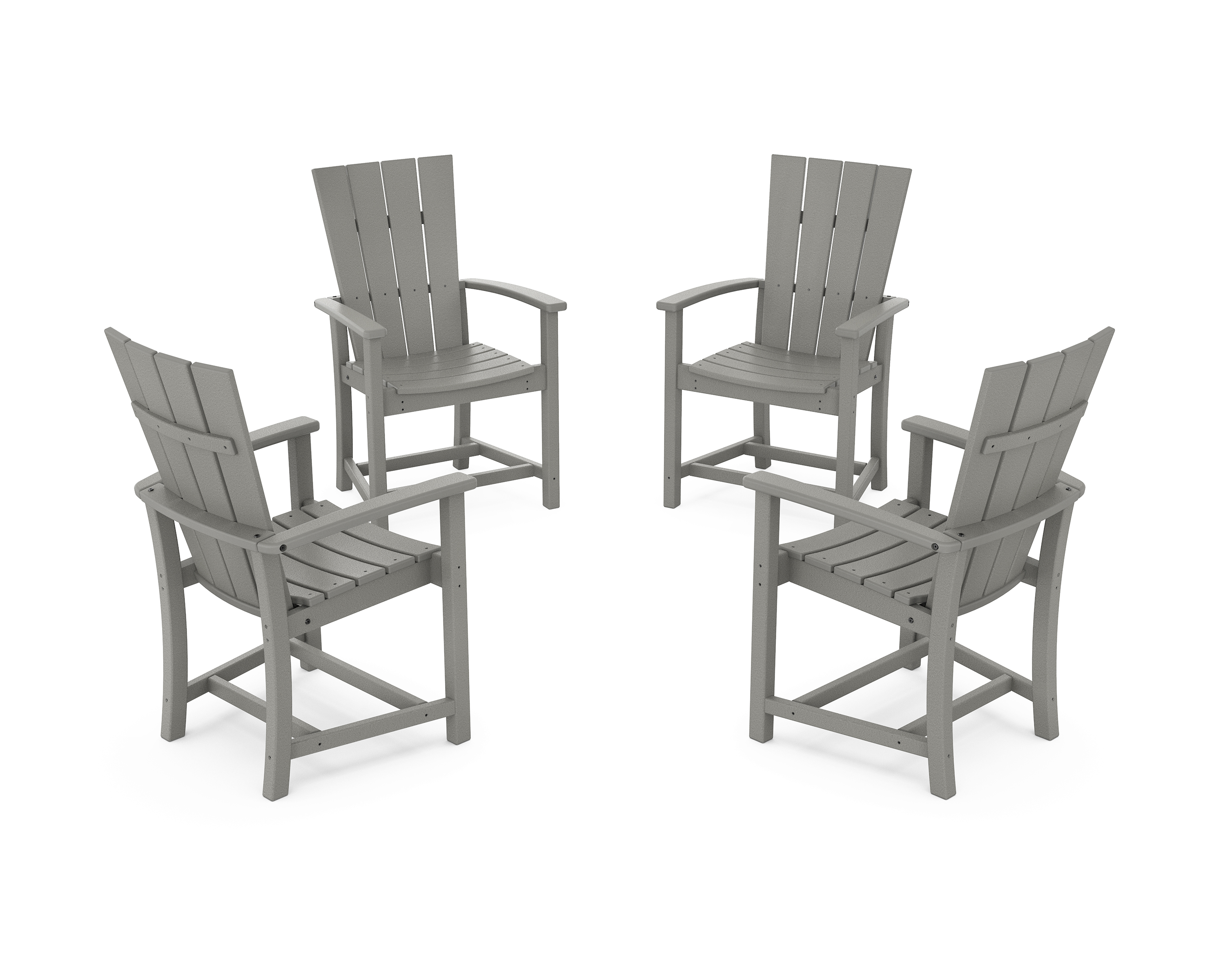 POLYWOOD Quattro 4-Piece Upright Adirondack Conversation Set