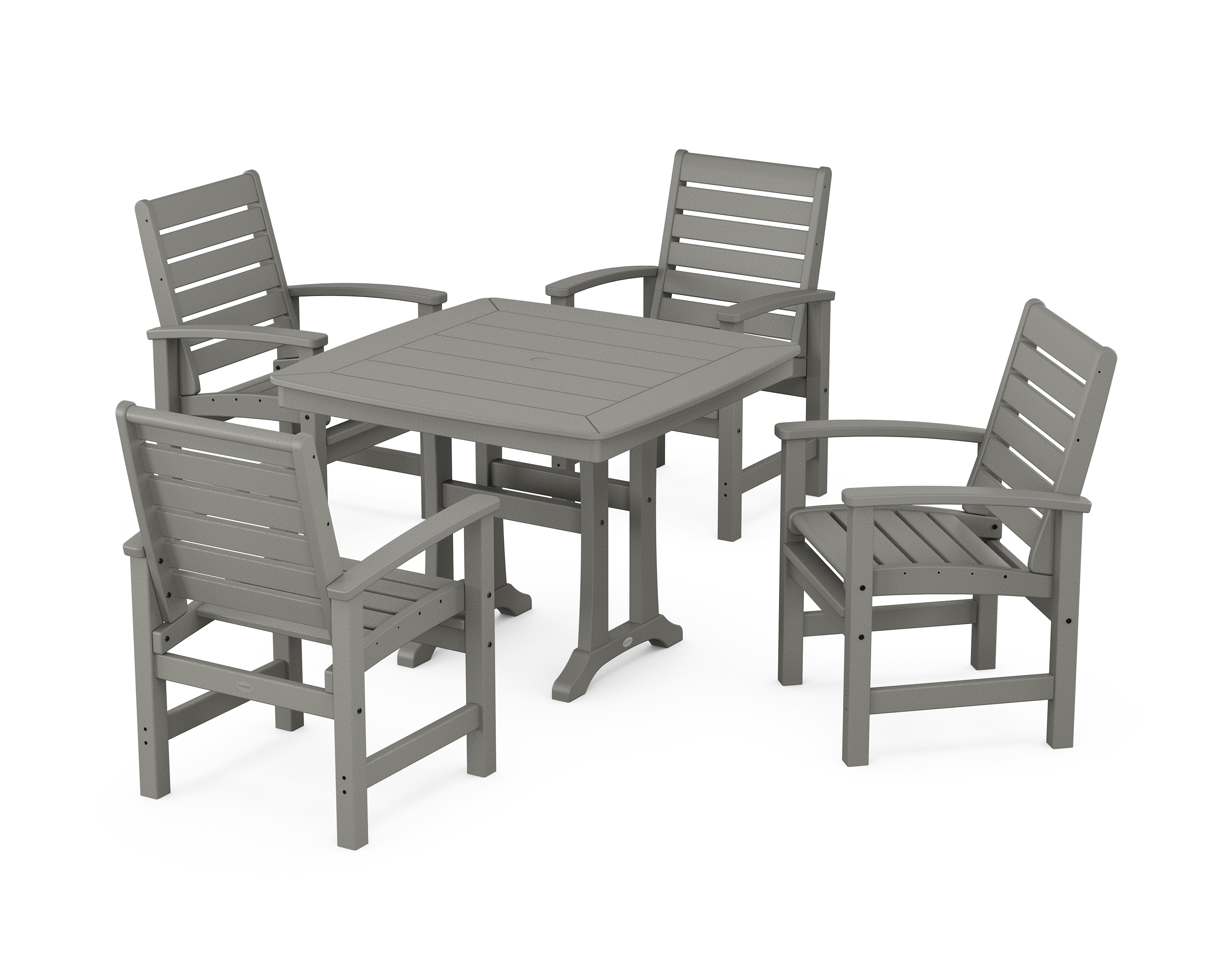POLYWOOD Signature 5-Piece Dining Set with Trestle Legs