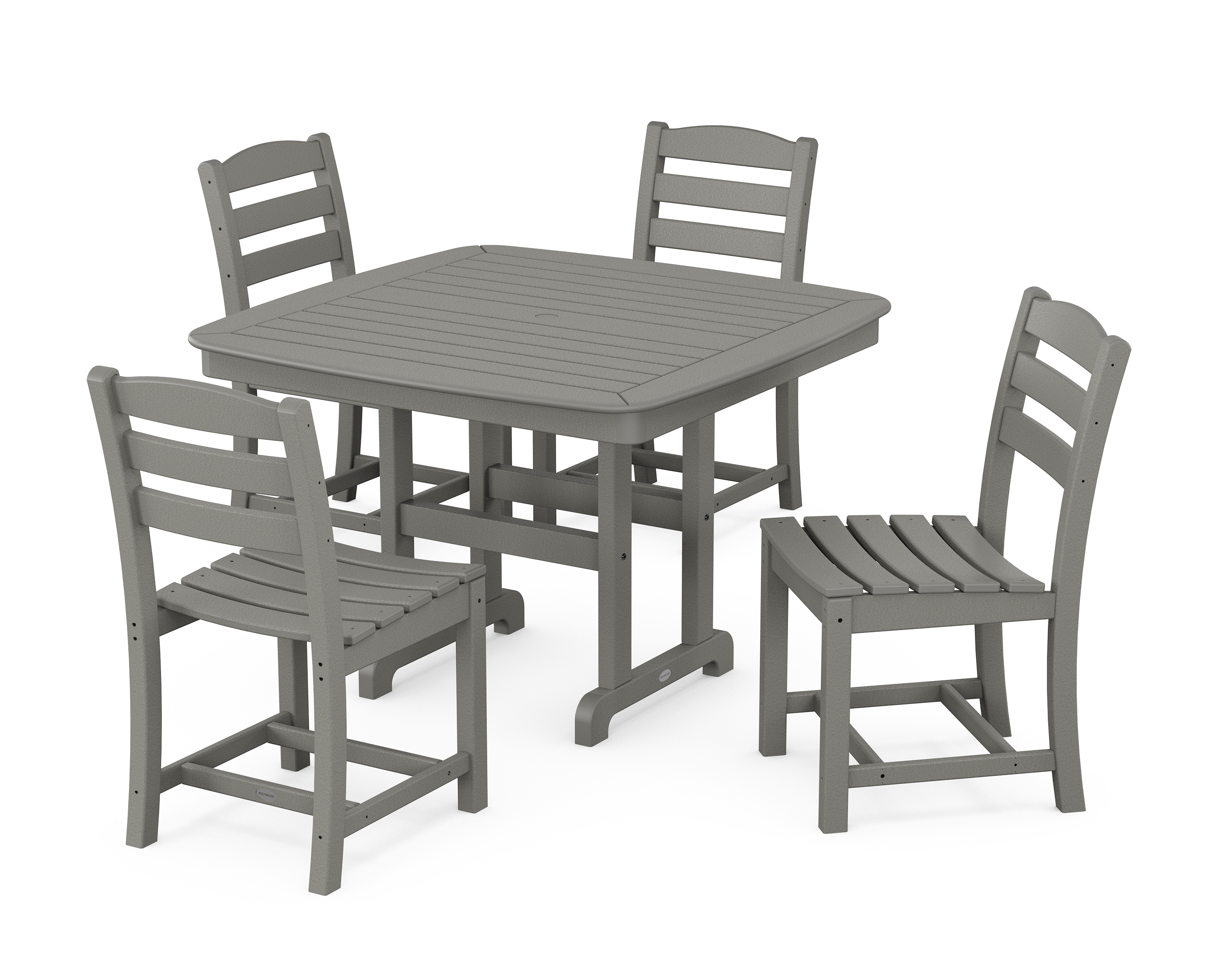 POLYWOOD La Casa Café Side Chair 5-Piece Dining Set with Trestle Legs
