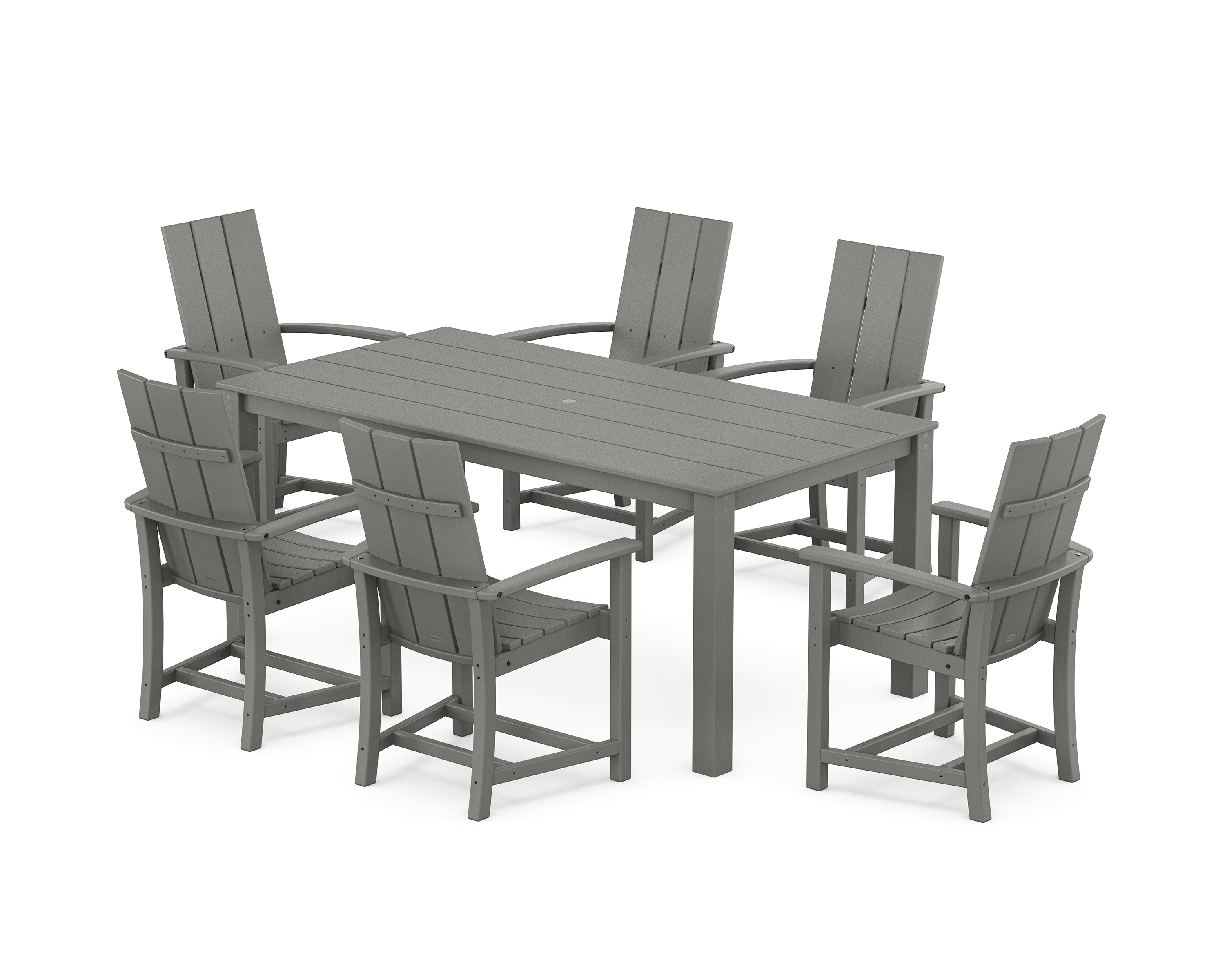POLYWOOD Modern Adirondack 7-Piece Parsons Dining Set