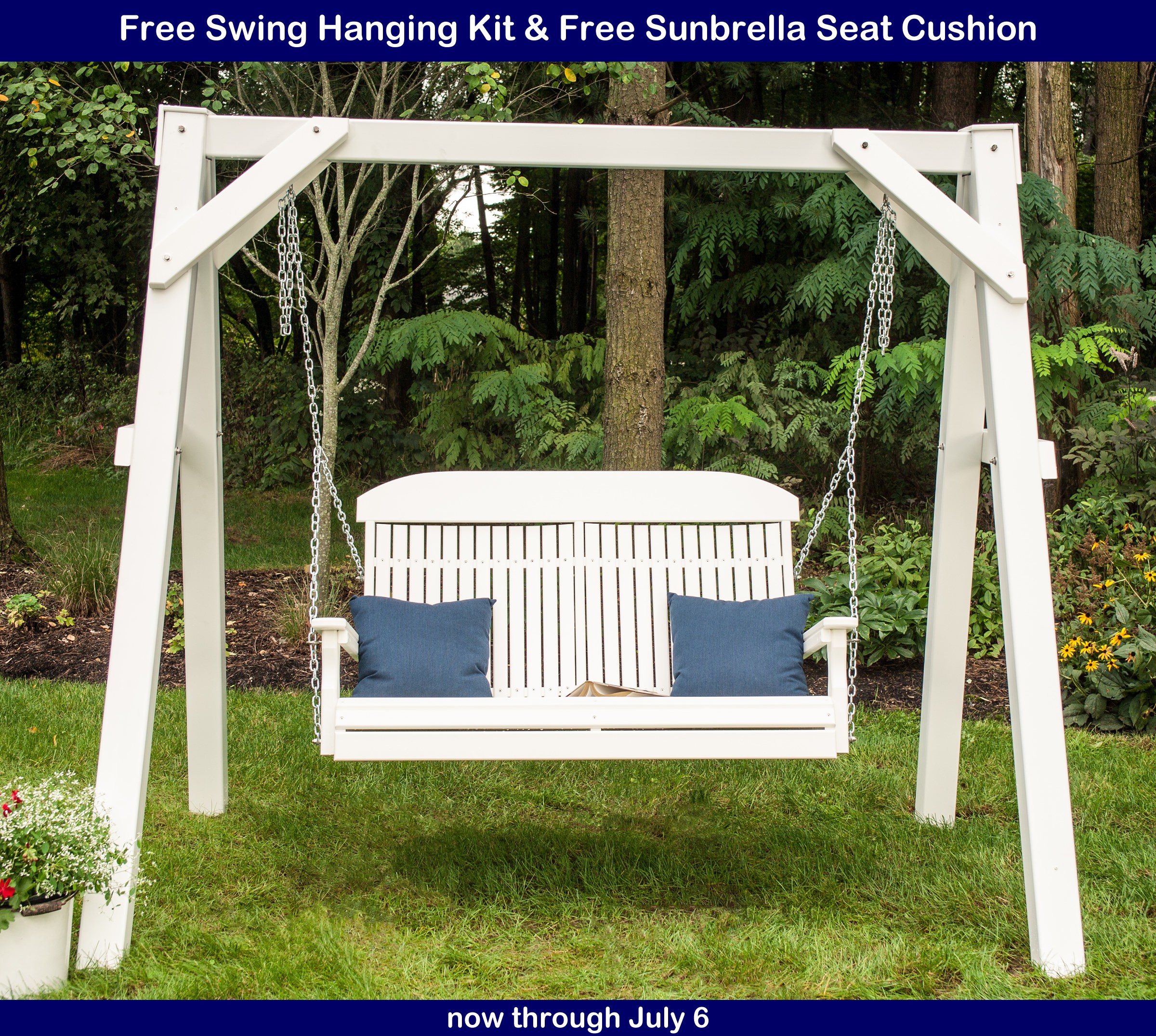 Luxcraft Classic Highback 4 ft Swing Set
