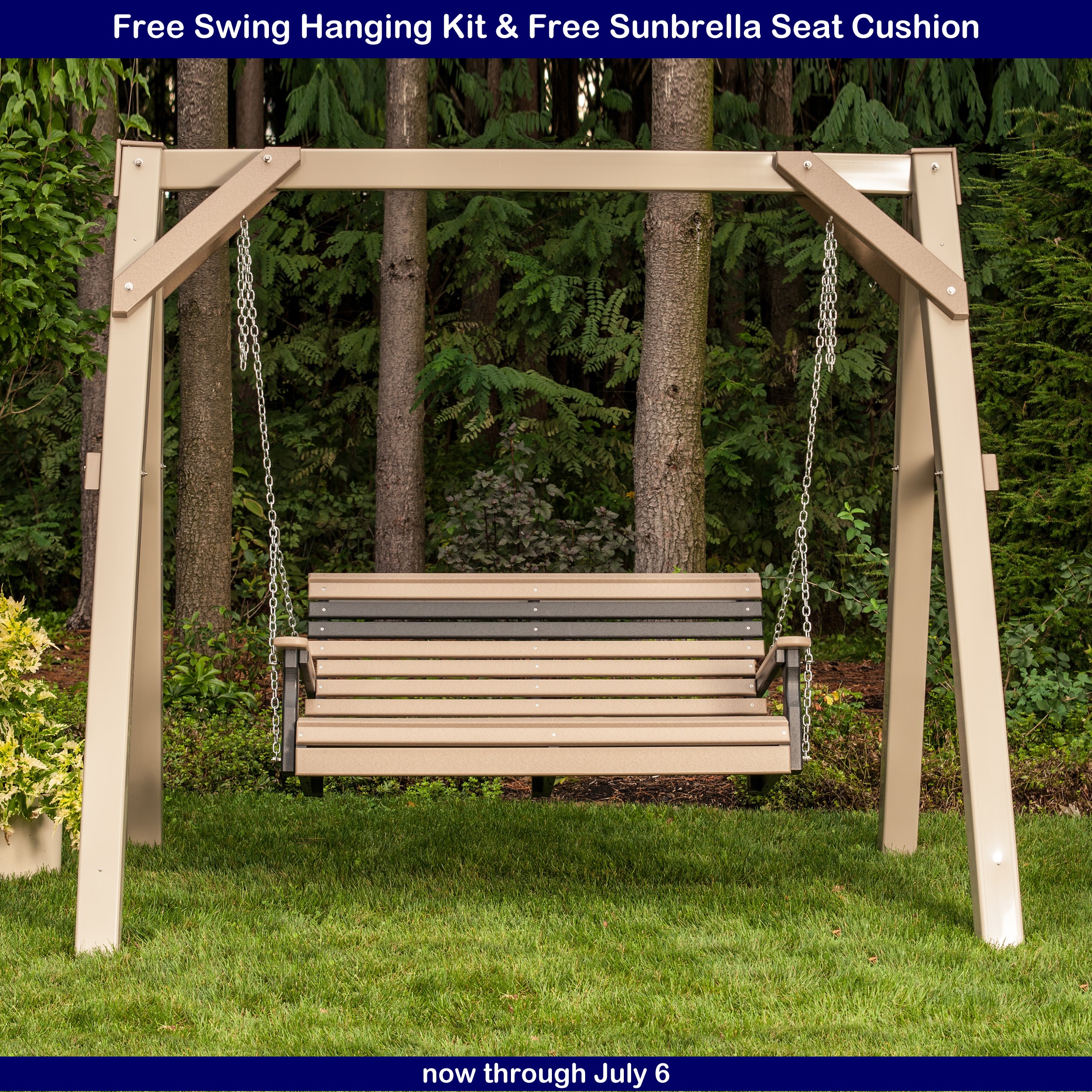 Luxcraft Plain 4 ft Swing Set