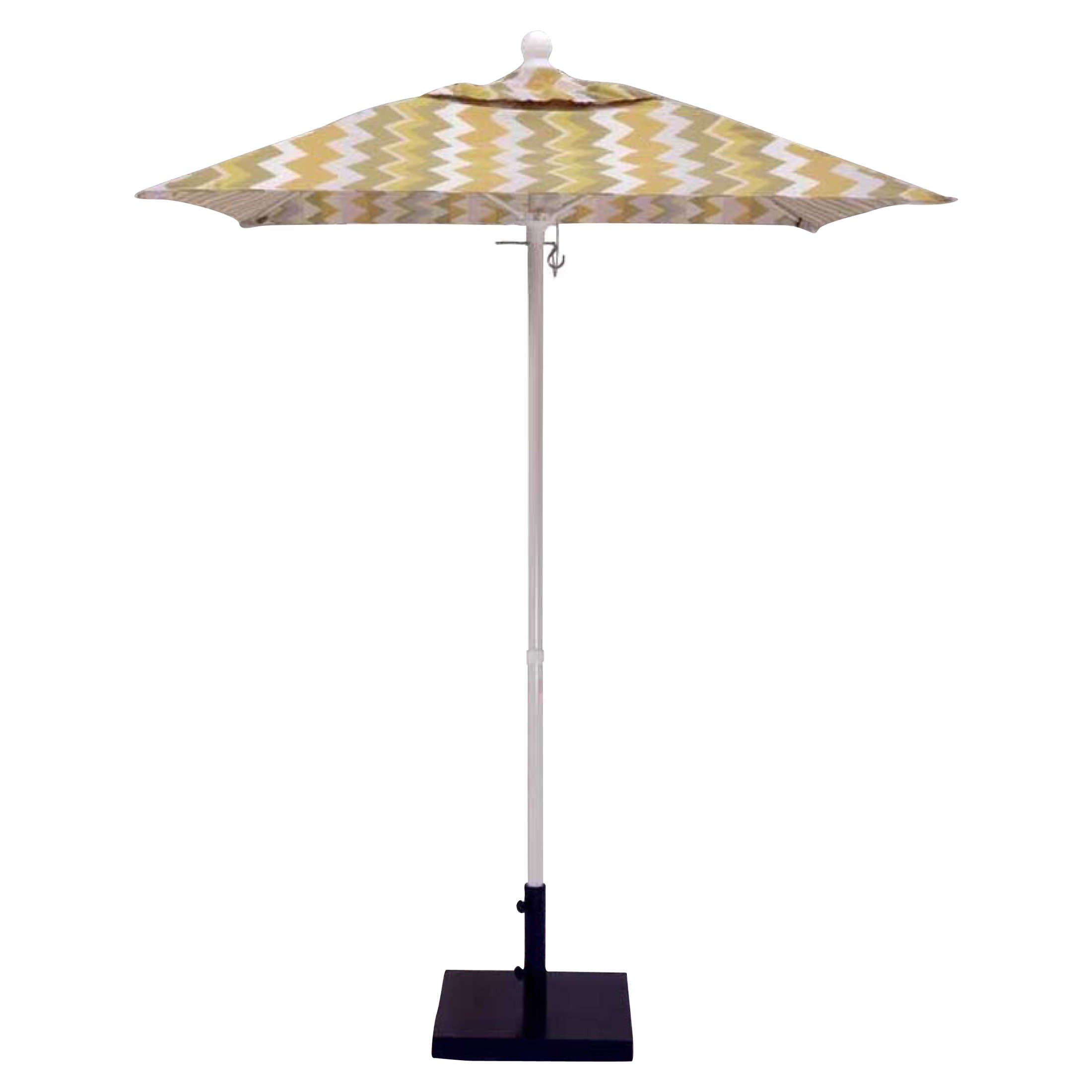 5 1/2 Ft Heavy Duty Aluminum Market Square Umbrella with Fiberglass Ribs, Crank & Auto-Tilt