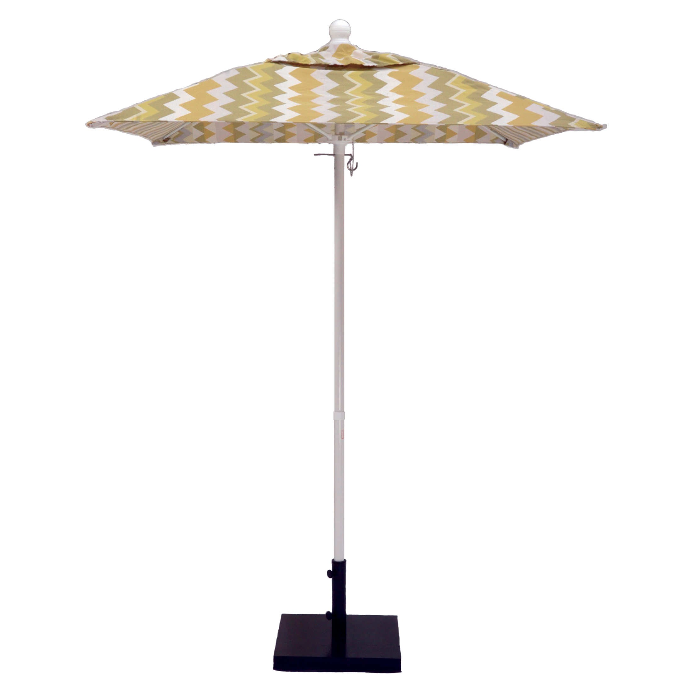 5 1/2 Ft Heavy Duty Aluminum Market Square Umbrella with Crank & No Tilt