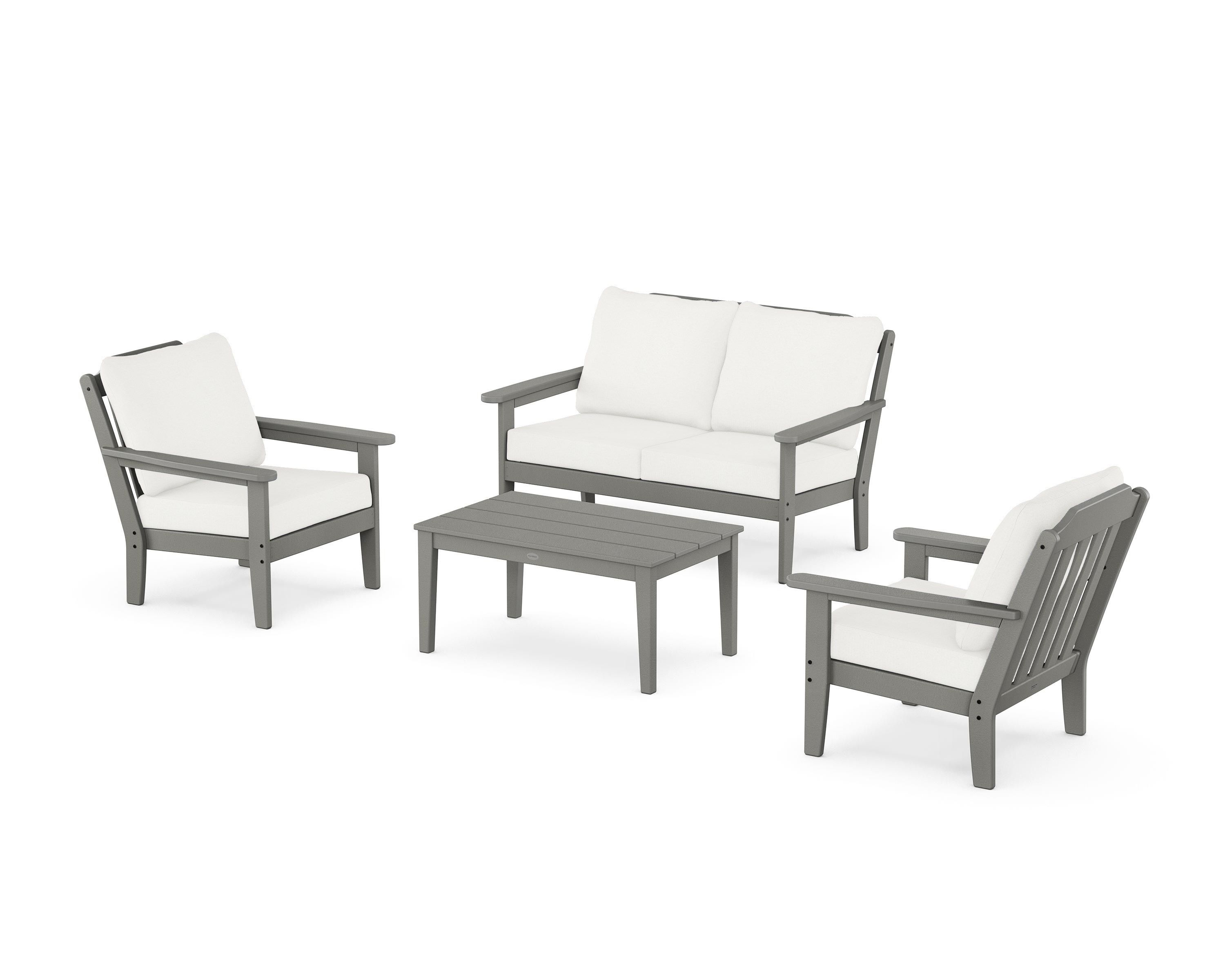 POLYWOOD Cottage 4-Piece Deep Seating Set with Loveseat
