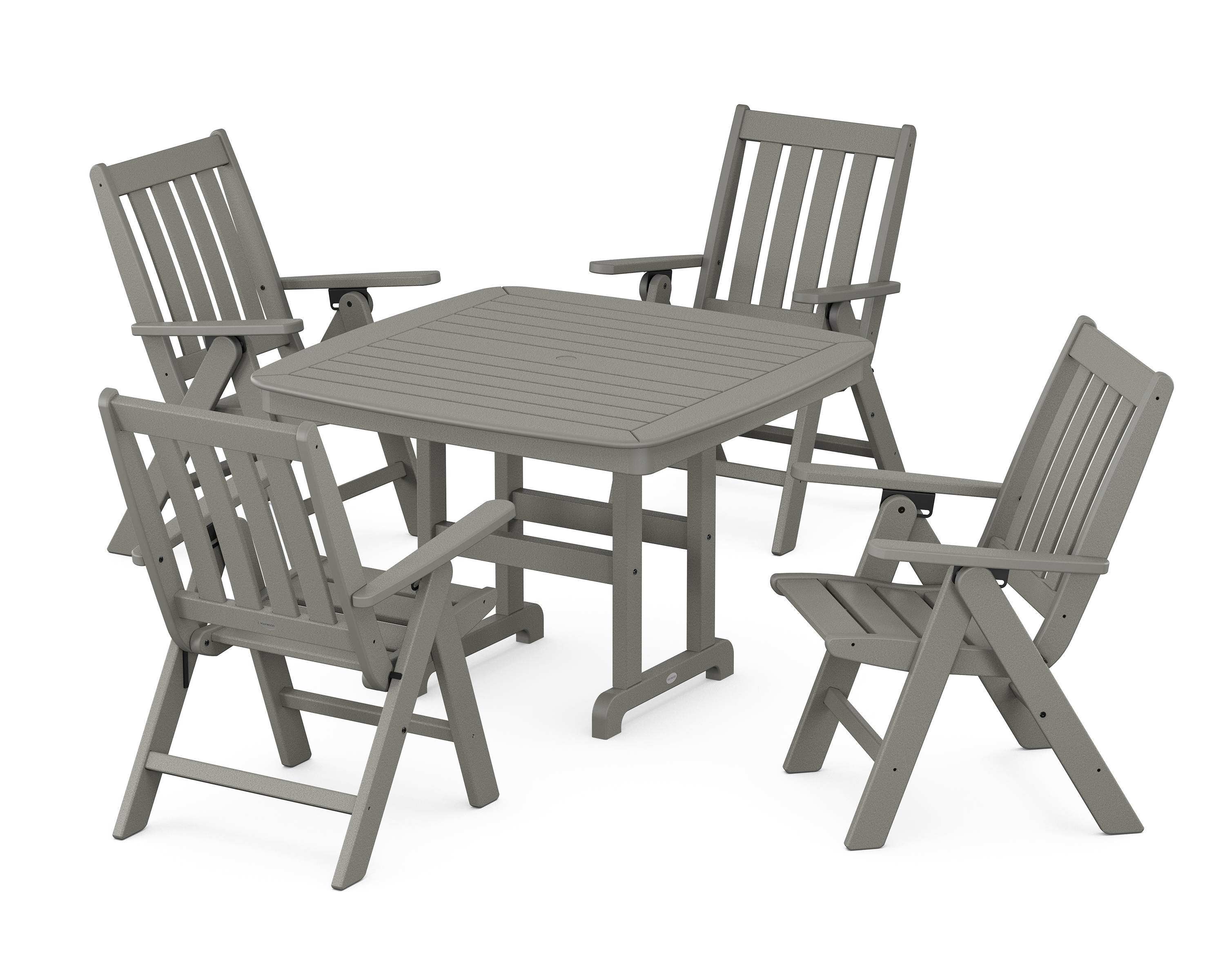 POLYWOOD Vineyard Folding Chair 5-Piece Dining Set