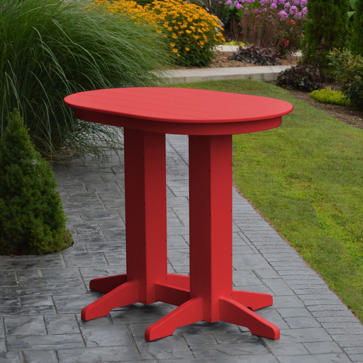 A&L Furniture 4 ft Oval Bar Table