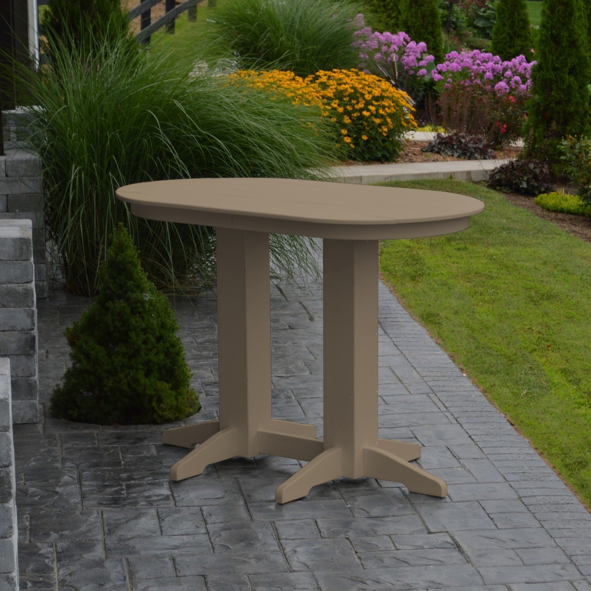 A&L Furniture 5 ft Oval Bar Table