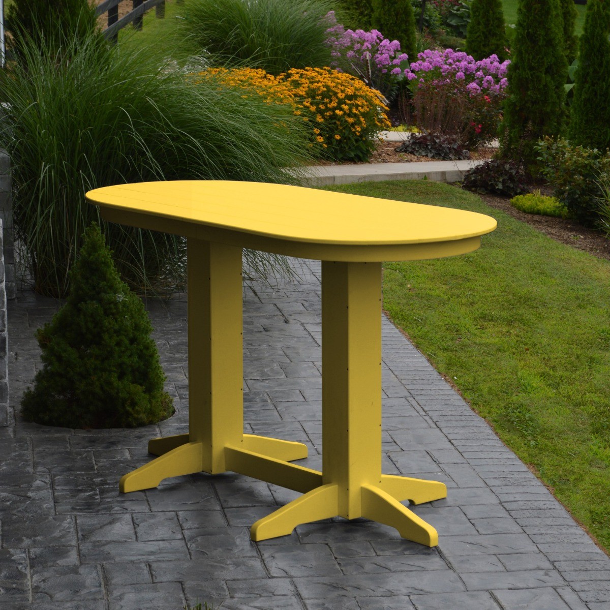 A&L Furniture 6 ft Oval Bar Table