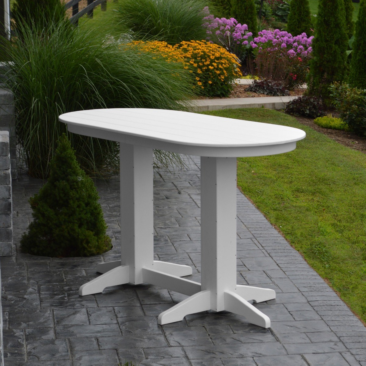 A&L Furniture 6 ft Oval Bar Table