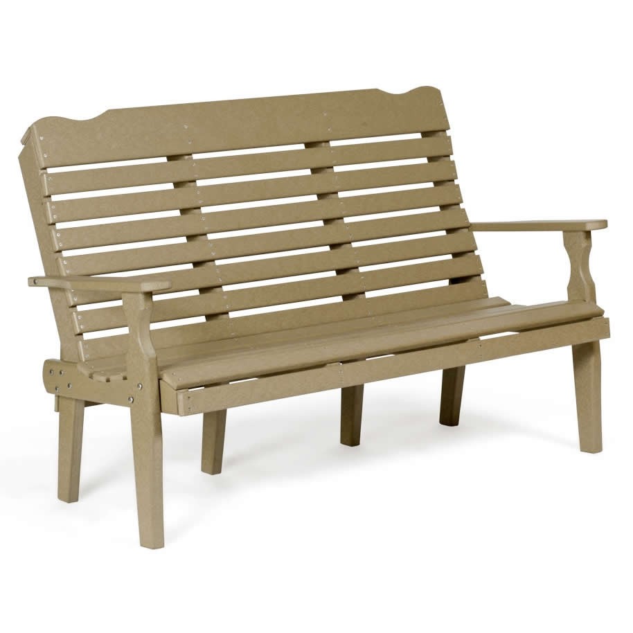 Amish 5 ft Curve-Back Poly Bench