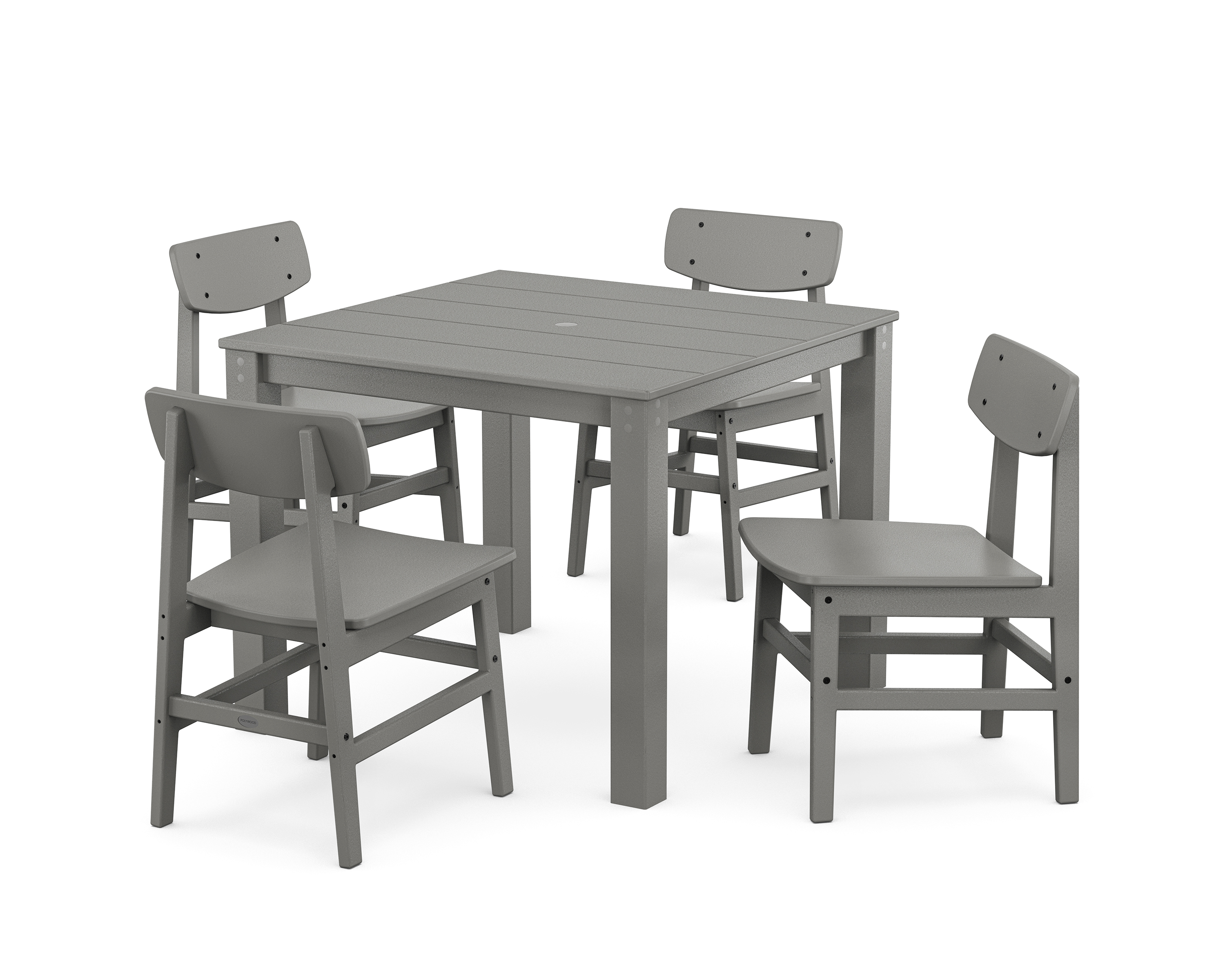 POLYWOOD Modern Studio Urban Chair 5-Piece Parsons Dining Set