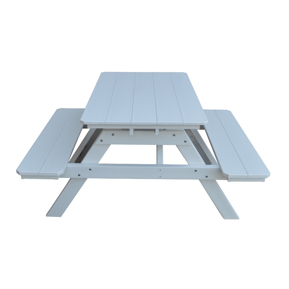 A&L Furniture 4 ft Table w/ Attached Benches