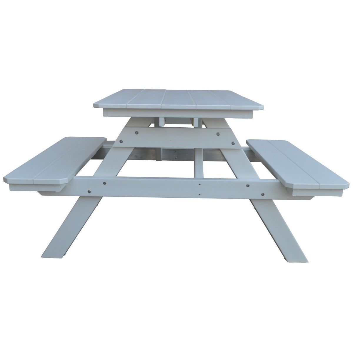 A&L Furniture 4 ft Table w/ Attached Benches