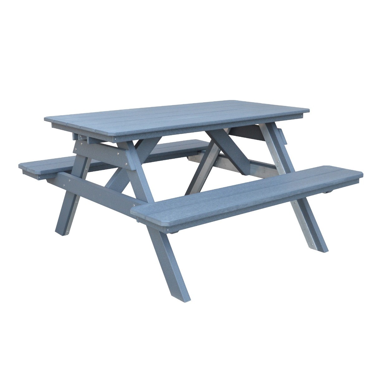 A&L Furniture 5 ft Table w/ Attached Benches