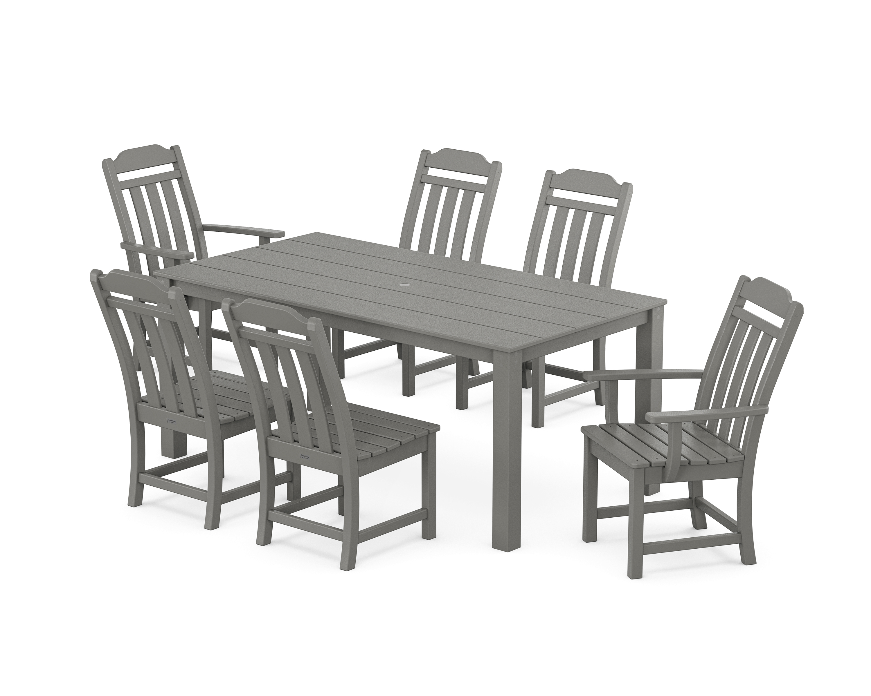 POLYWOOD Cottage 7-Piece Parsons Dining Set