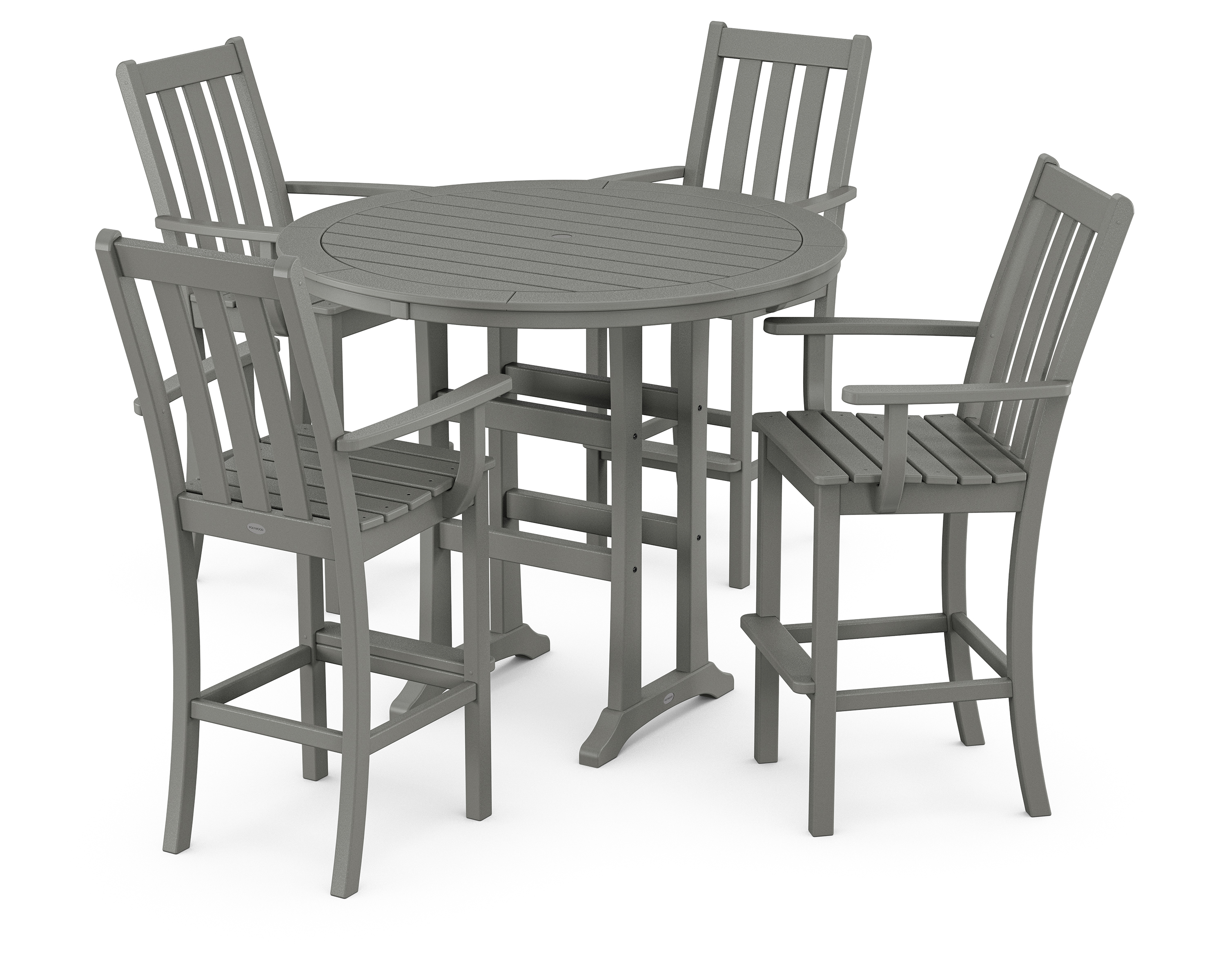 POLYWOOD Vineyard 5-Piece Round Bar Set