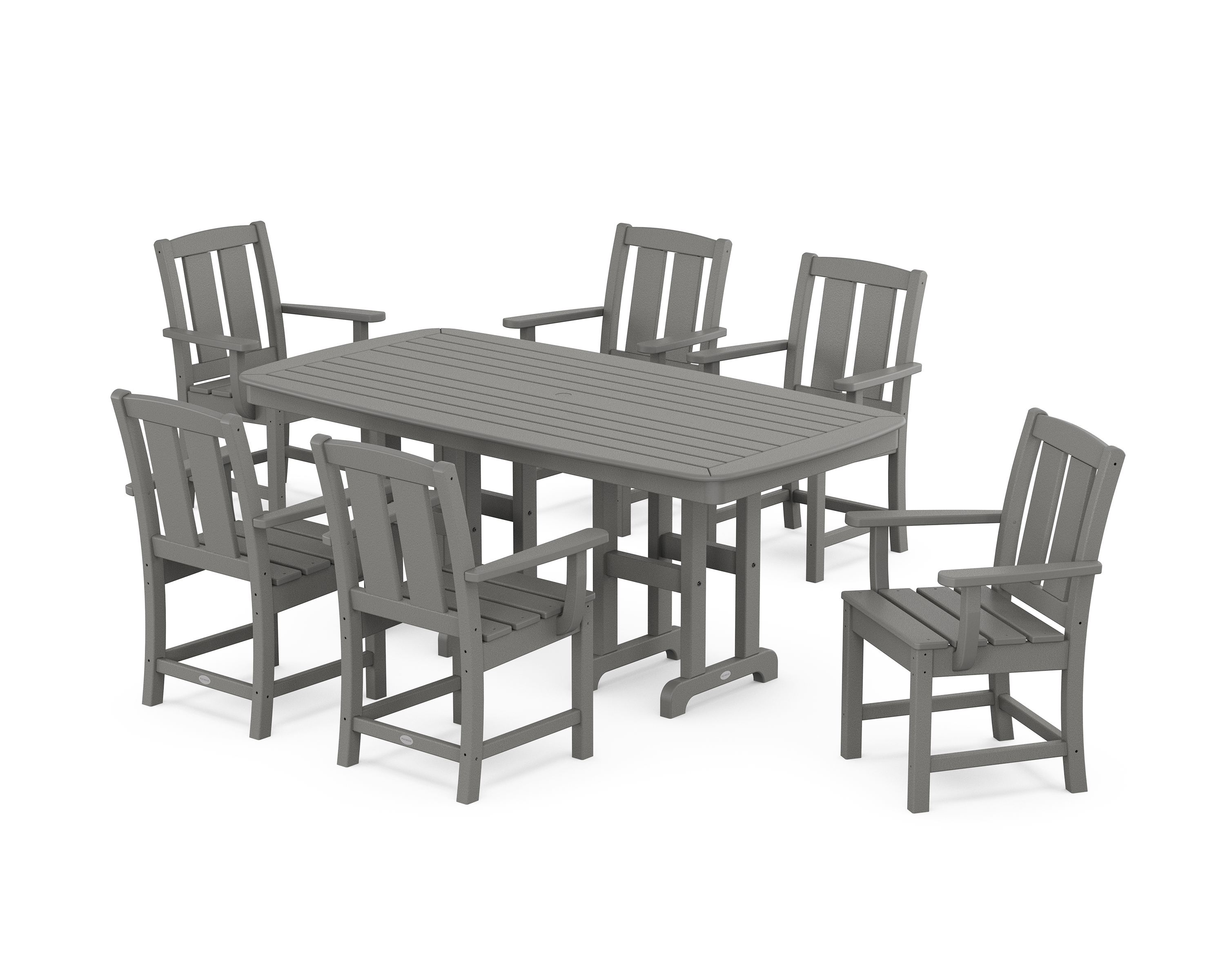 POLYWOOD Mission Arm Chair 7-Piece Dining Set