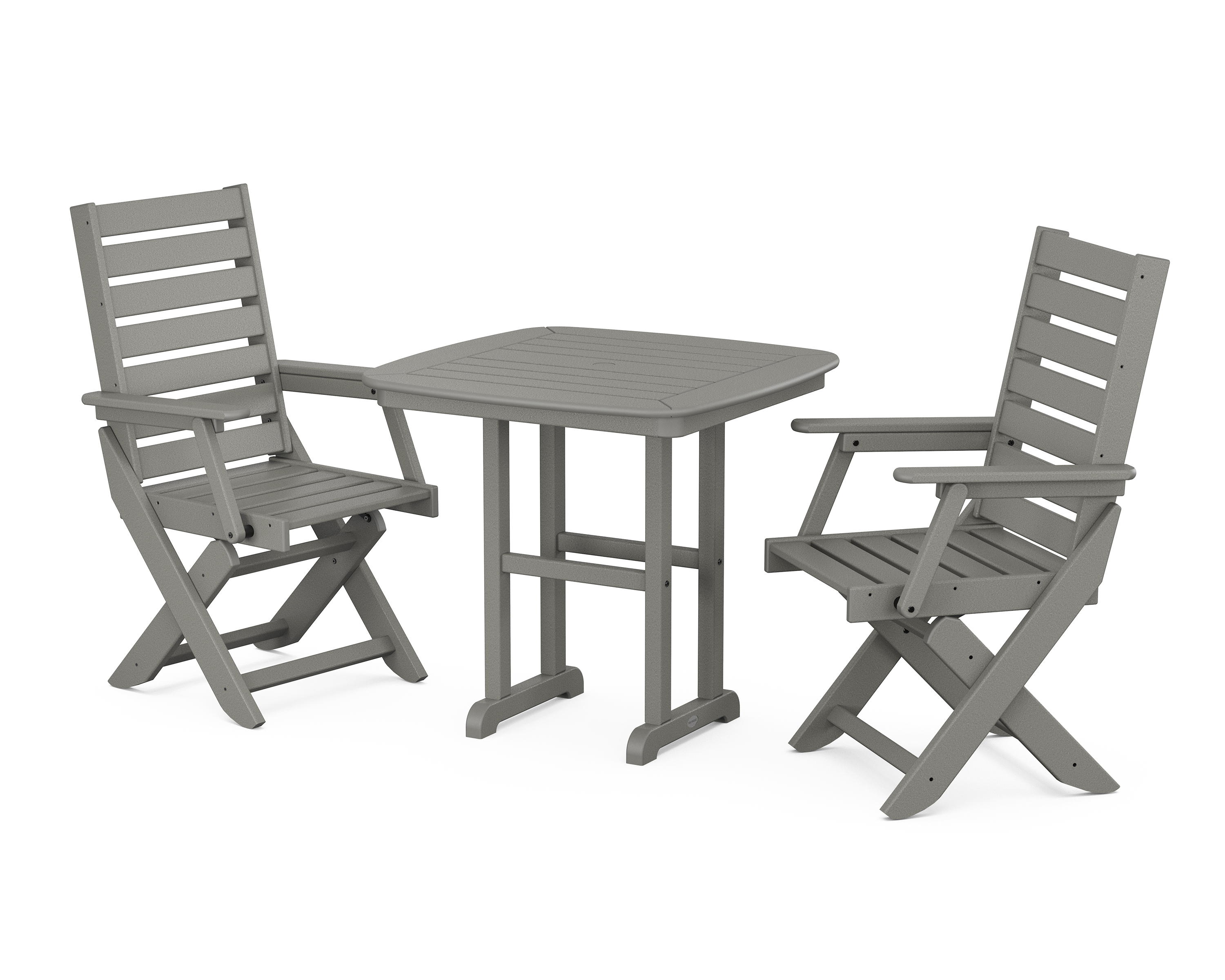 POLYWOOD Captain Folding Chair 3-Piece Dining Set