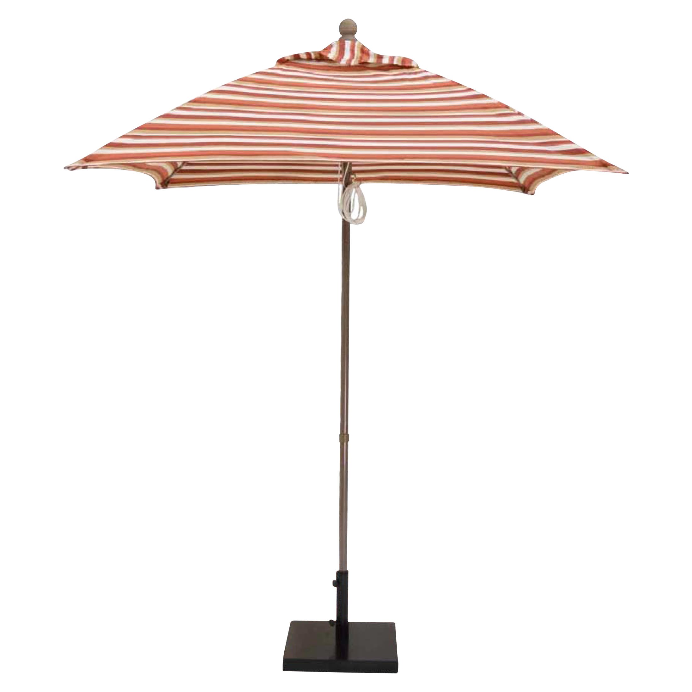 6 1/2 Ft Heavy Duty Aluminum Market Square Umbrella with Crank & No Tilt