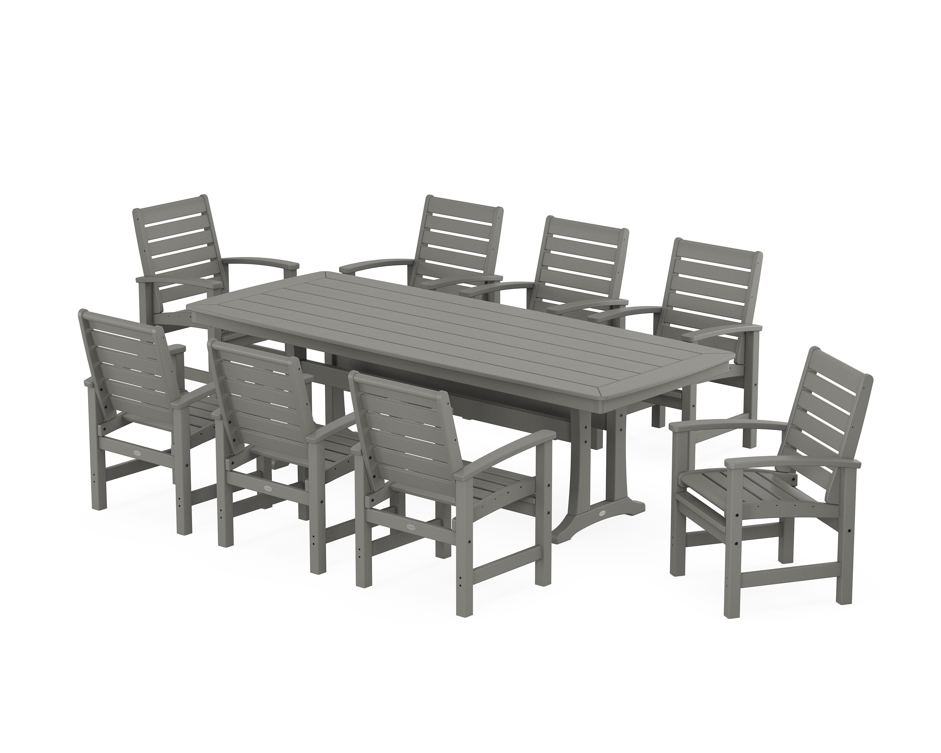POLYWOOD Signature 9-Piece Dining Set with Trestle Legs