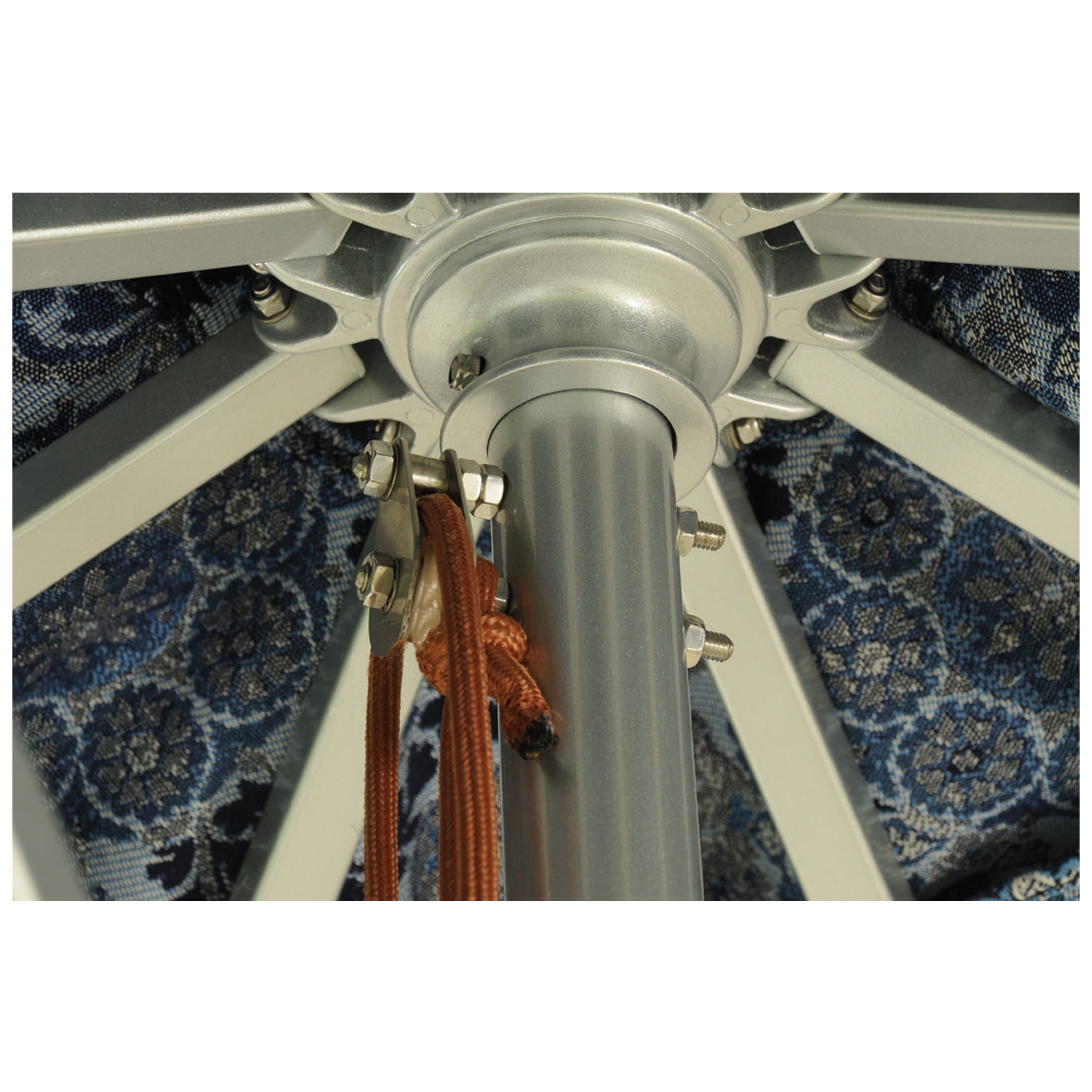 7 1/2 Ft Heavy Duty Commercial Aluminum Market Umbrella with Pulley & No Tilt