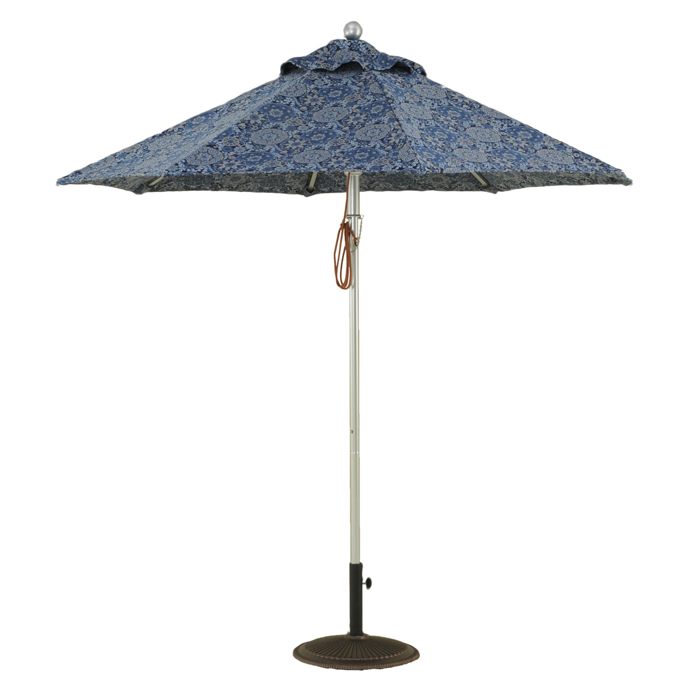 7 1/2 Ft Heavy Duty Commercial Aluminum Market Umbrella with Pulley & No Tilt
