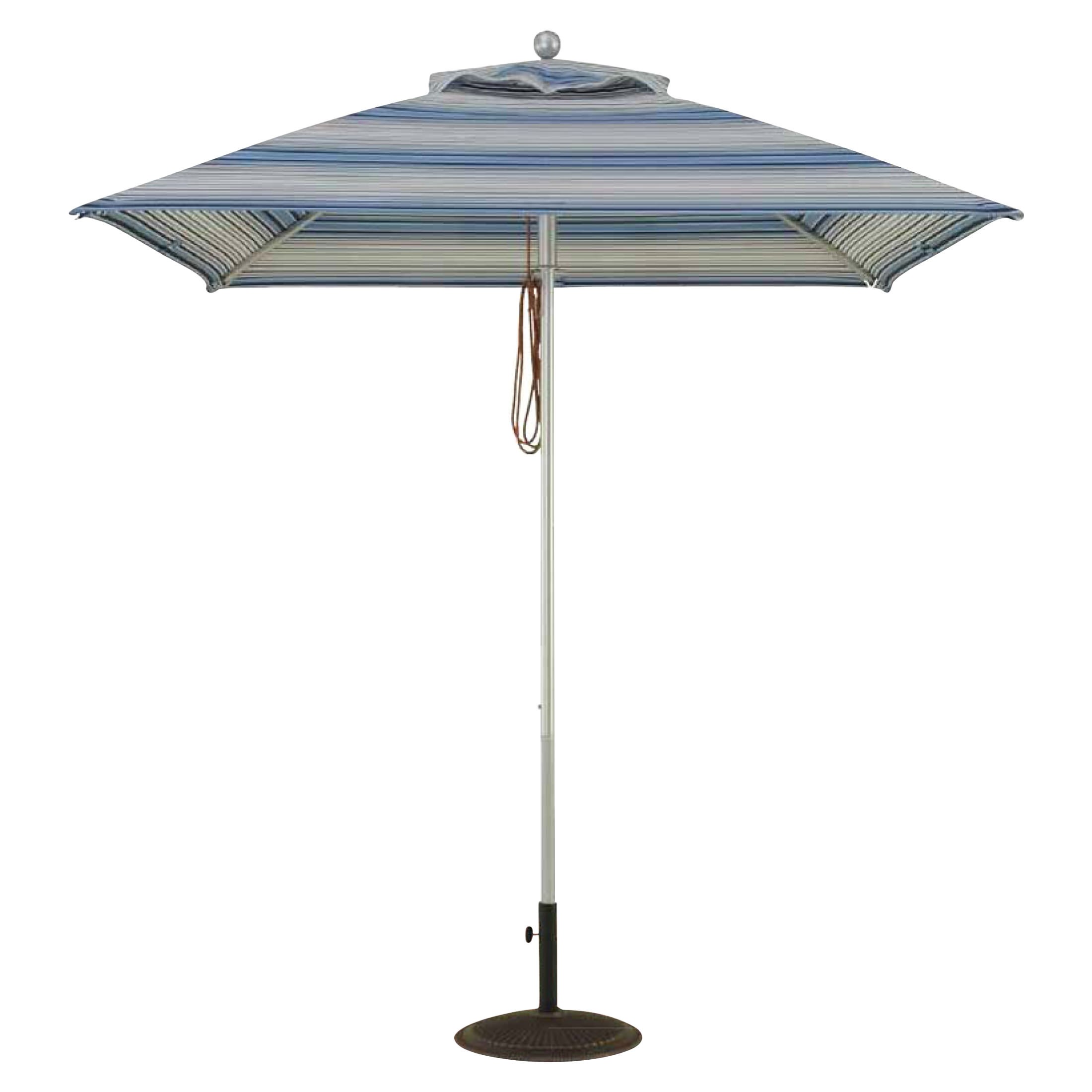 5 1/2 Ft Heavy Duty Commercial Aluminum Square Market Umbrella With Pulley & No Tilt