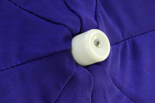 7 1/2 Ft Wooden Beach Umbrella with Fiberglass Ribs & Button Connector