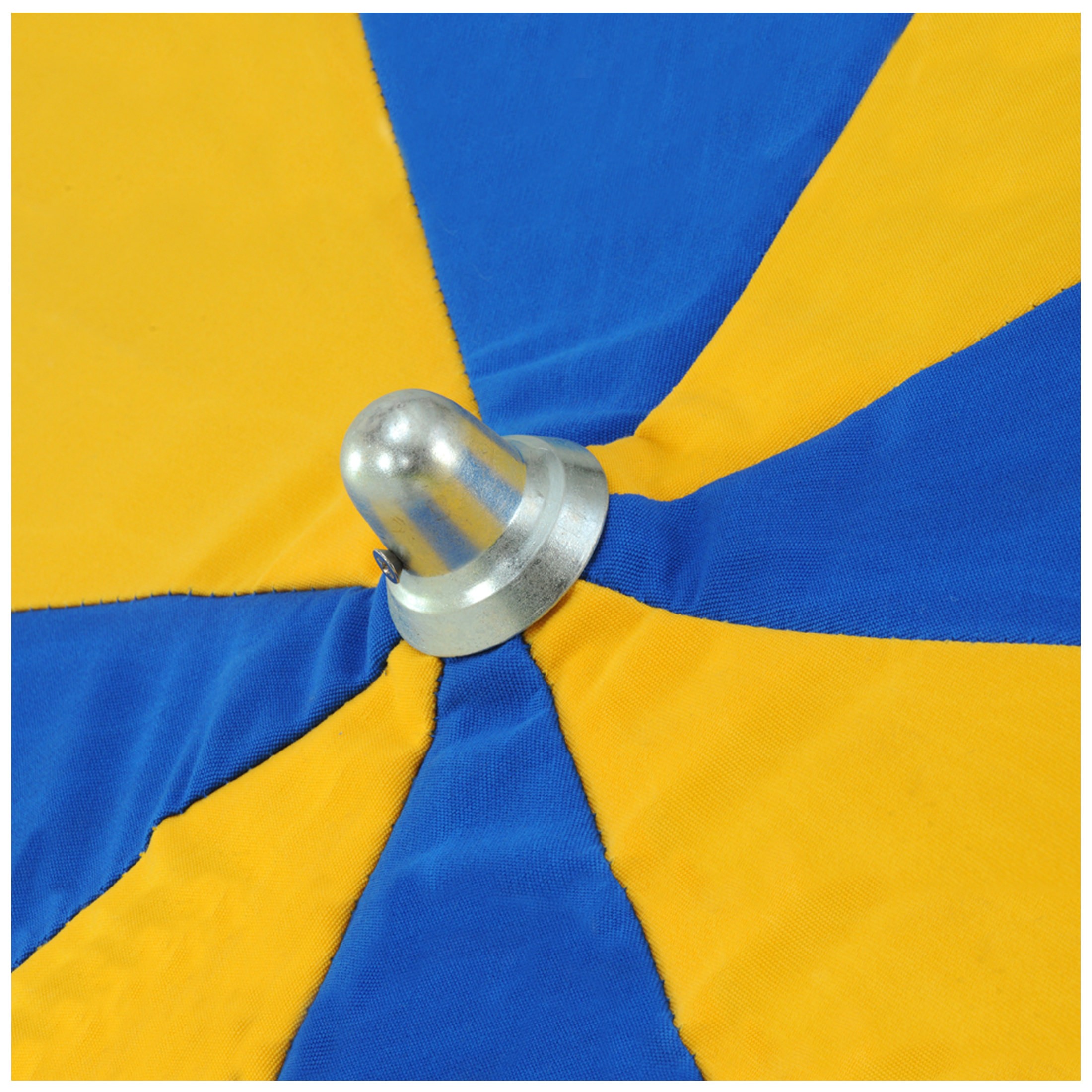 7 1/2 Ft Wooden Beach Umbrella with Steel Ribs & Button Connector