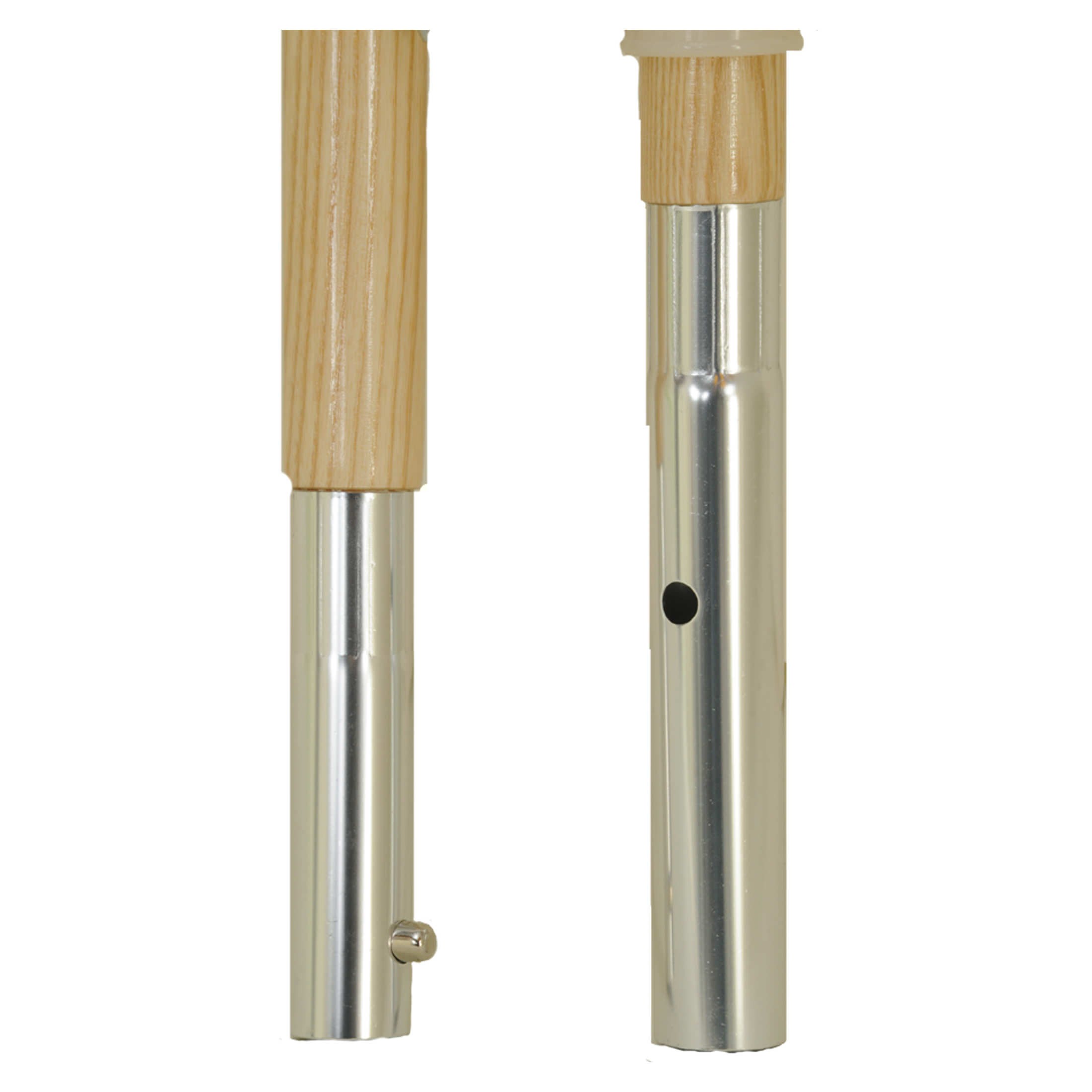 7 1/2 Ft Wooden Beach Umbrella with Steel Ribs & Button Connector