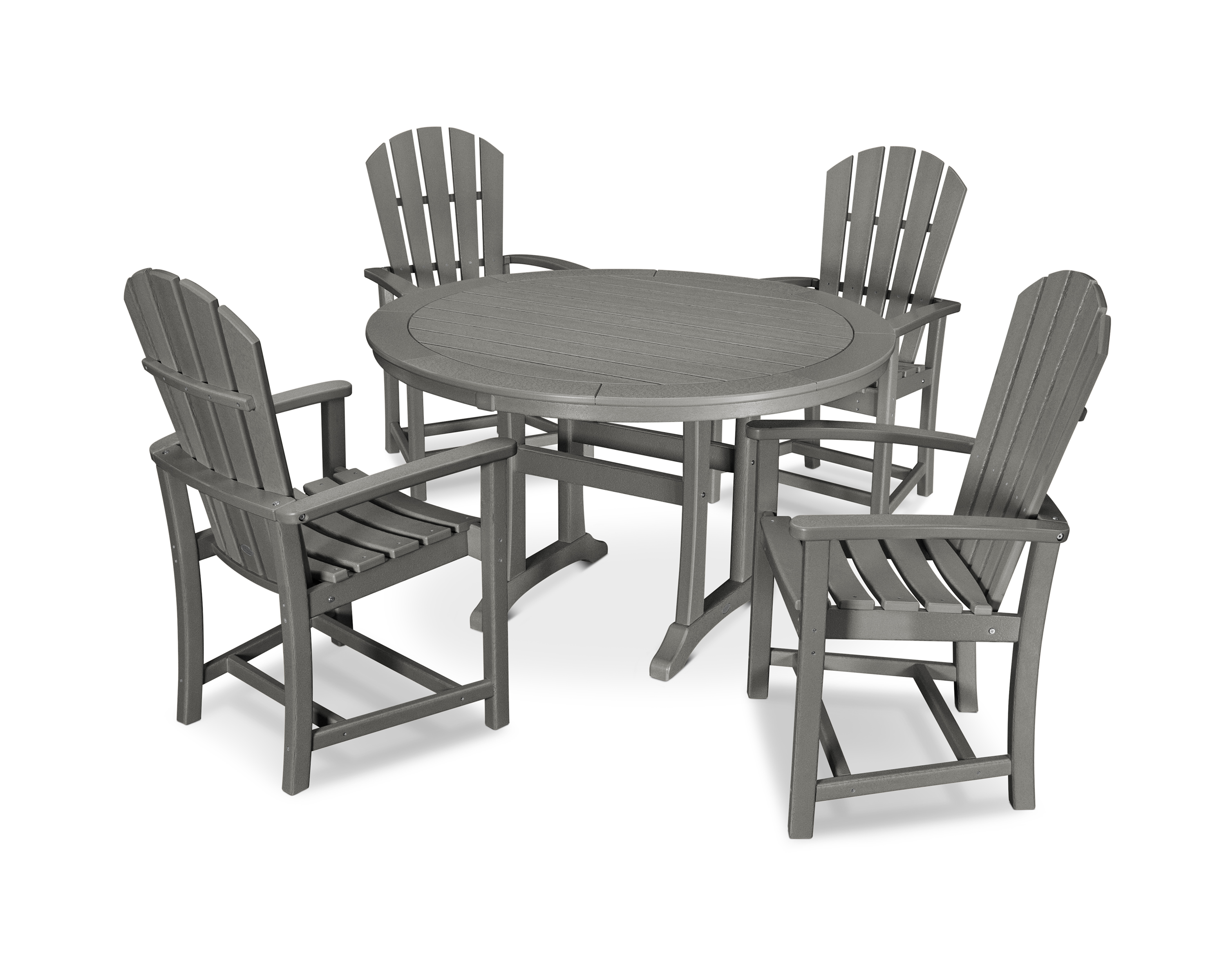 POLYWOOD Palm Coast 5-Piece Round Dining Set