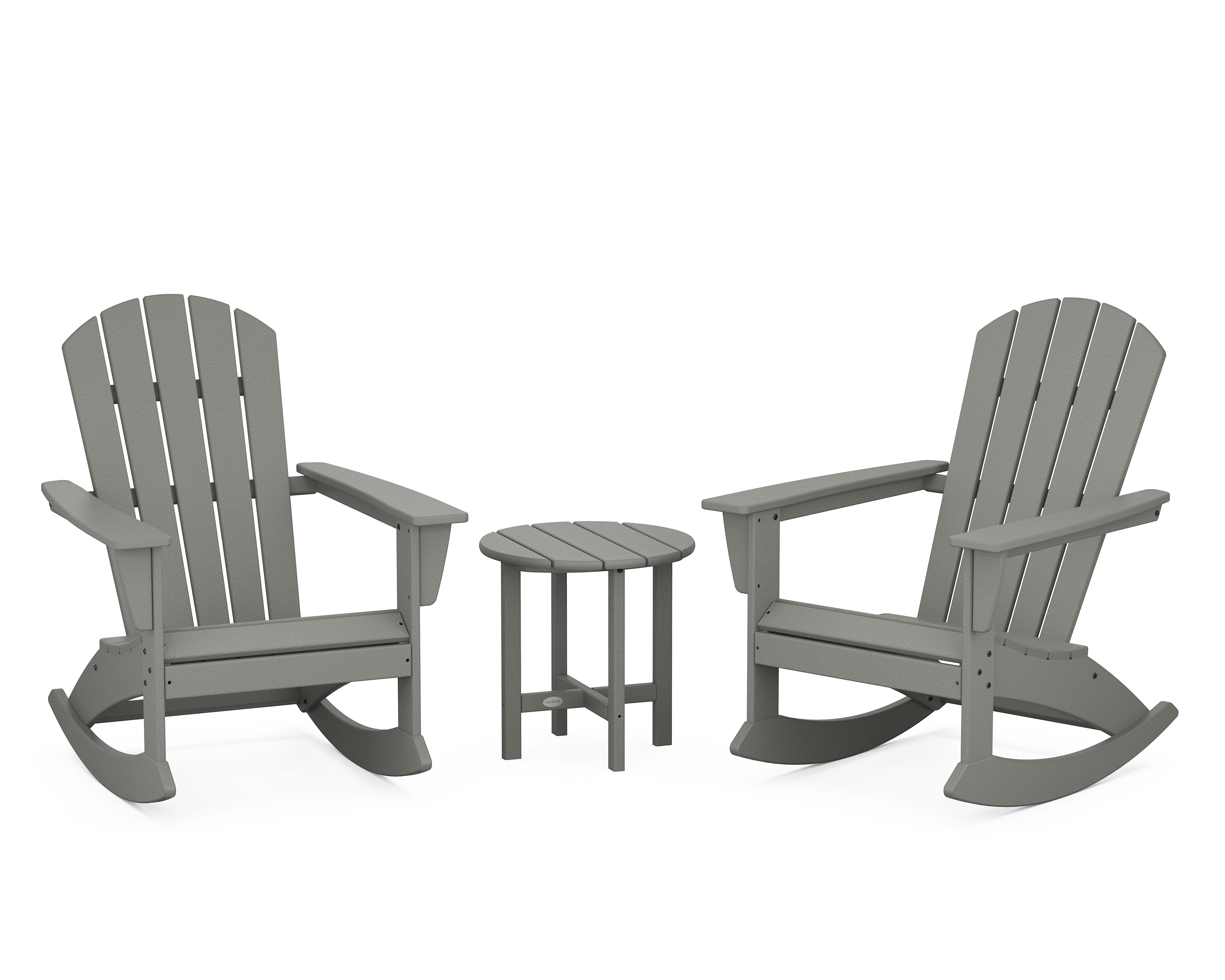 POLYWOOD Nautical 3-Piece Adirondack Rocking Chair Set