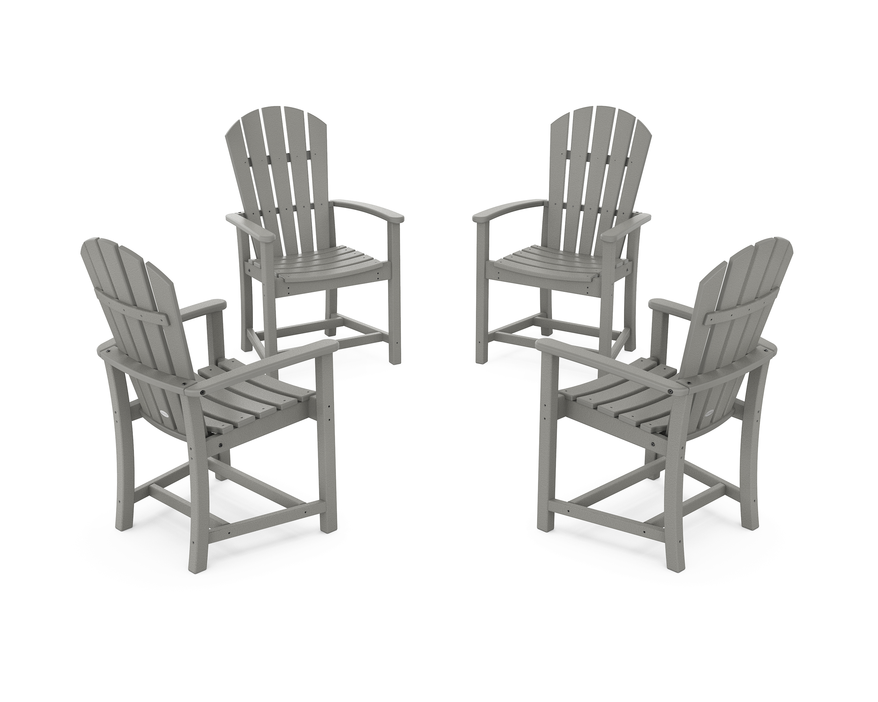 POLYWOOD Palm Coast 4-Piece Upright Adirondack Conversation Set