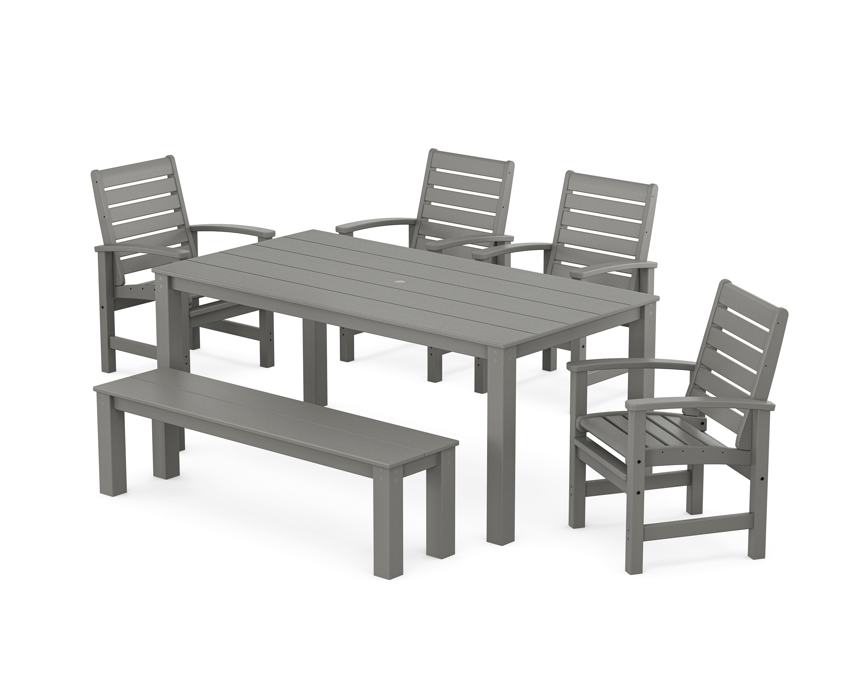 POLYWOOD Signature 6-Piece Parsons Dining Set with Bench