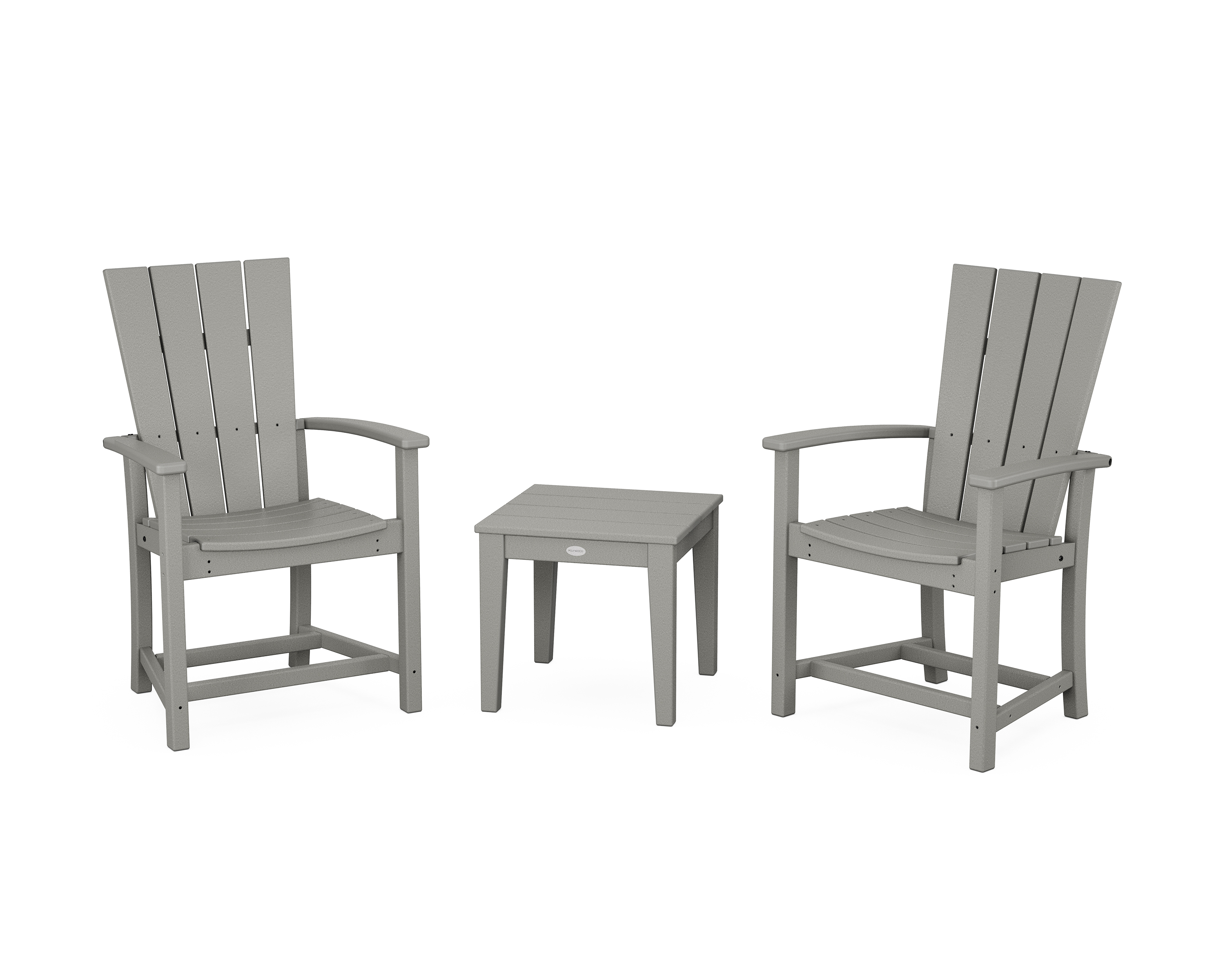 POLYWOOD Quattro 3-Piece Upright Adirondack Chair Set