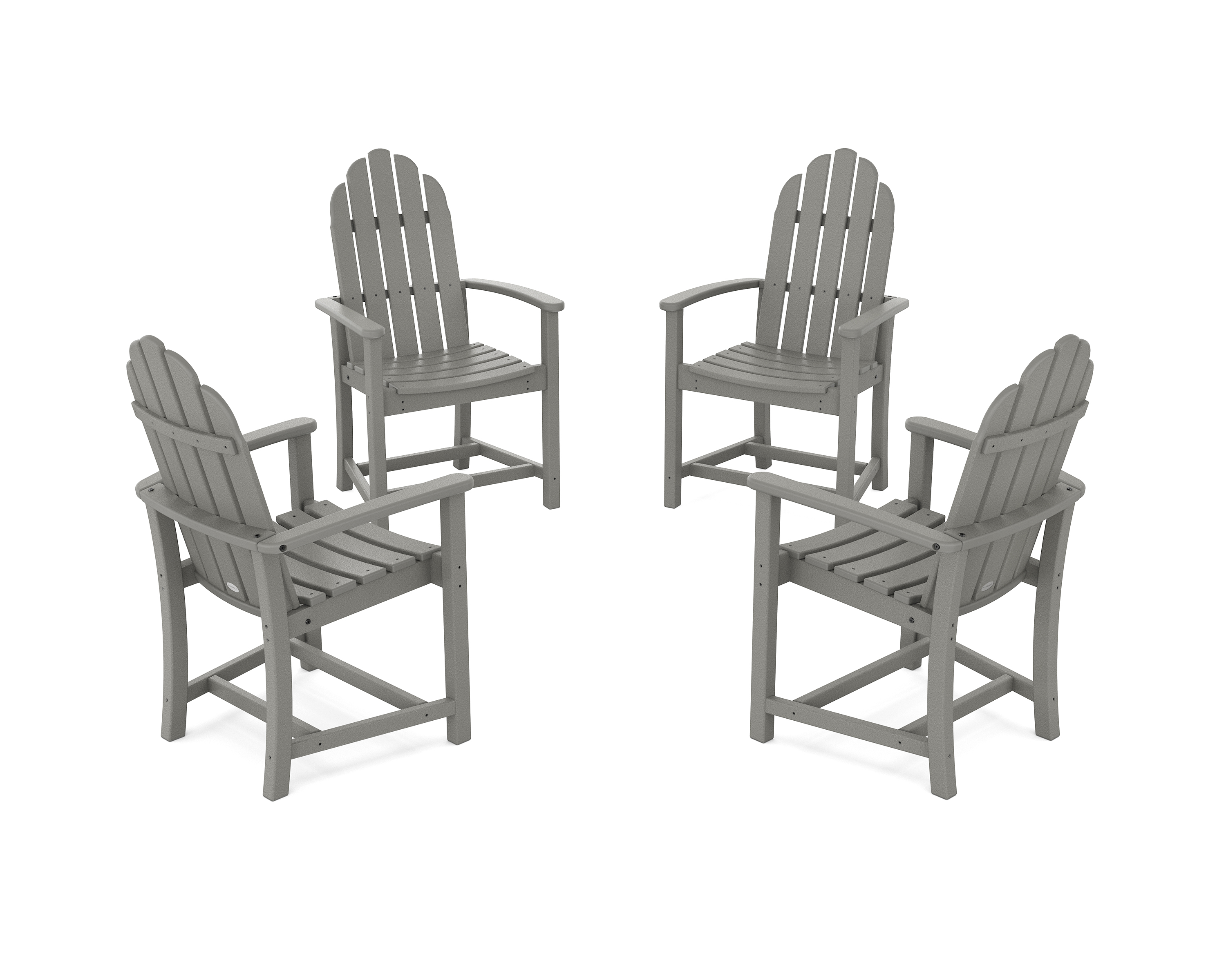 POLYWOOD Classic 4-Piece Upright Adirondack Conversation Set