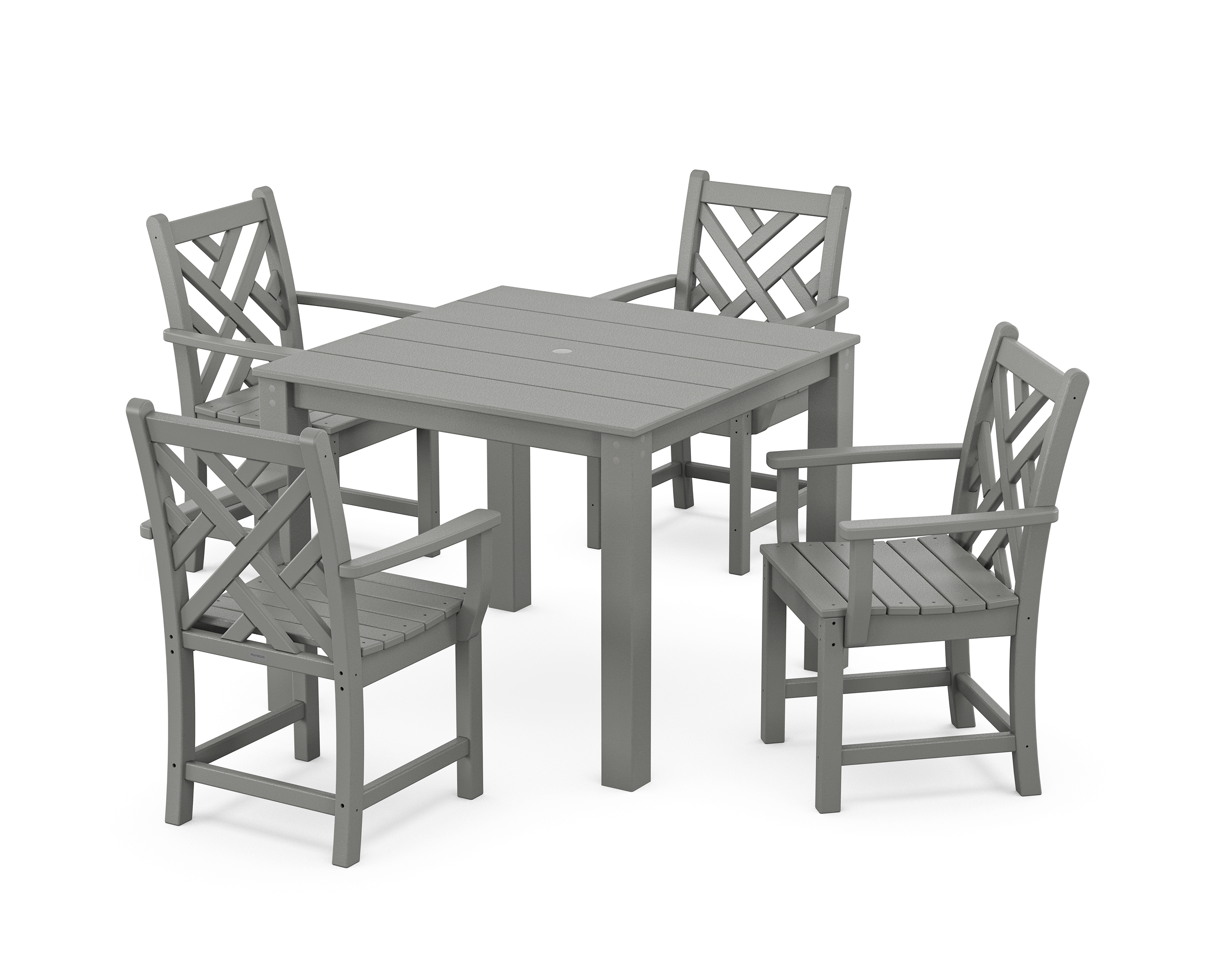 POLYWOOD Chippendale 5-Piece Parsons Dining Set