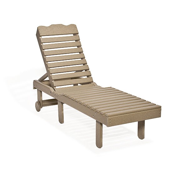 Amish Poly Chaise Lounge without Arms