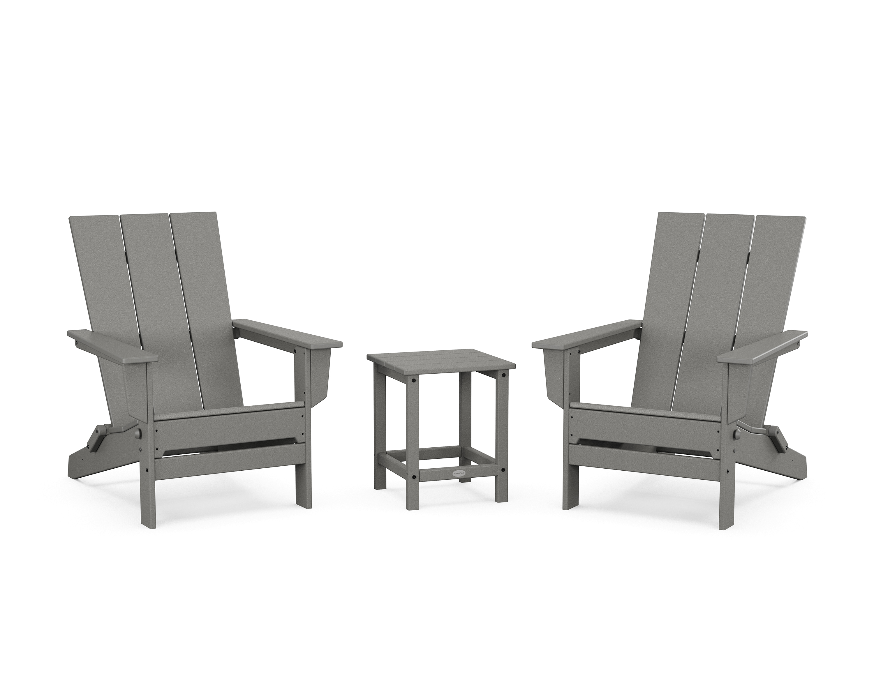 POLYWOOD 3-Piece Modern Studio Folding Adirondack Set