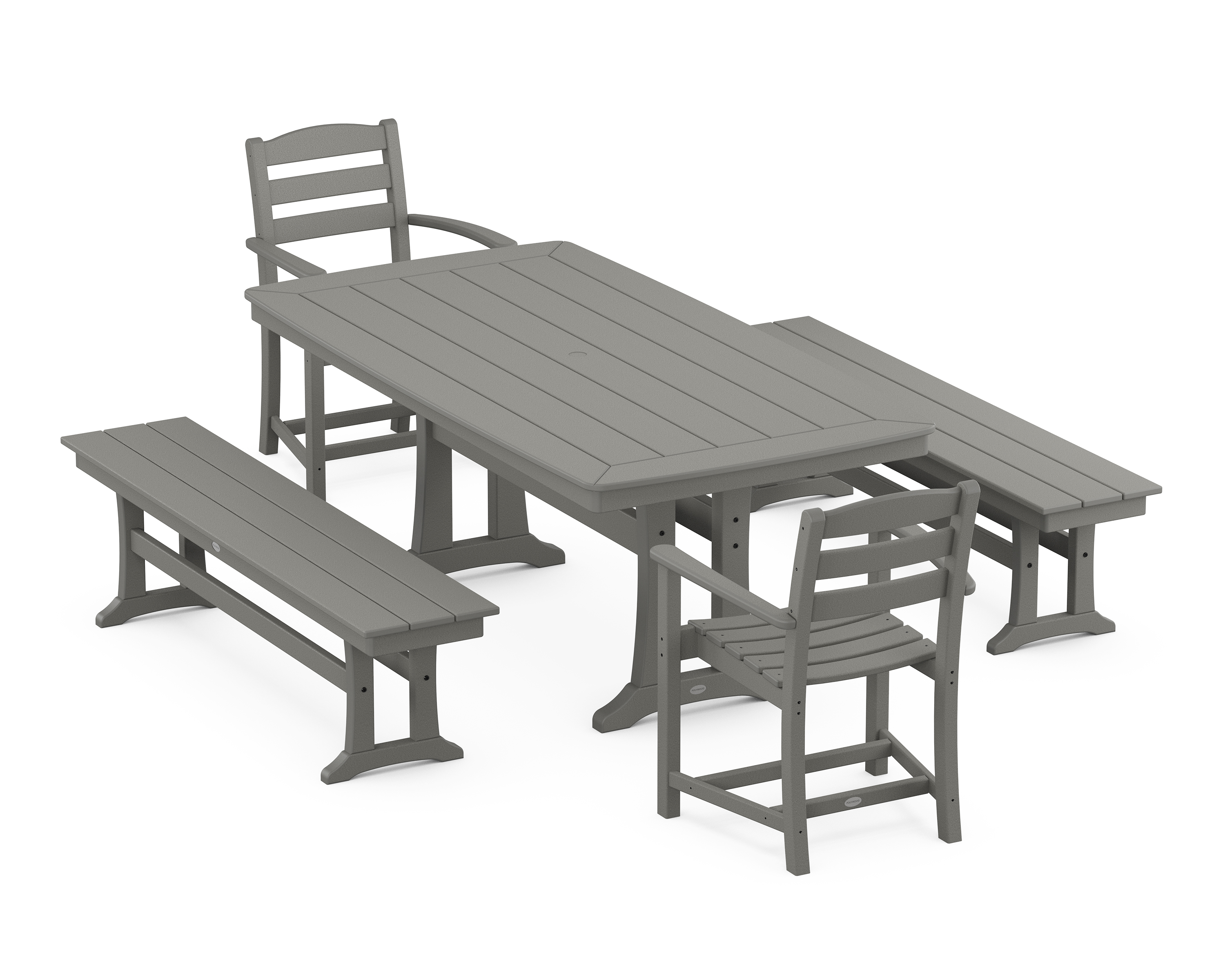 POLYWOOD La Casa Cafe 5-Piece Dining Set with Trestle Legs
