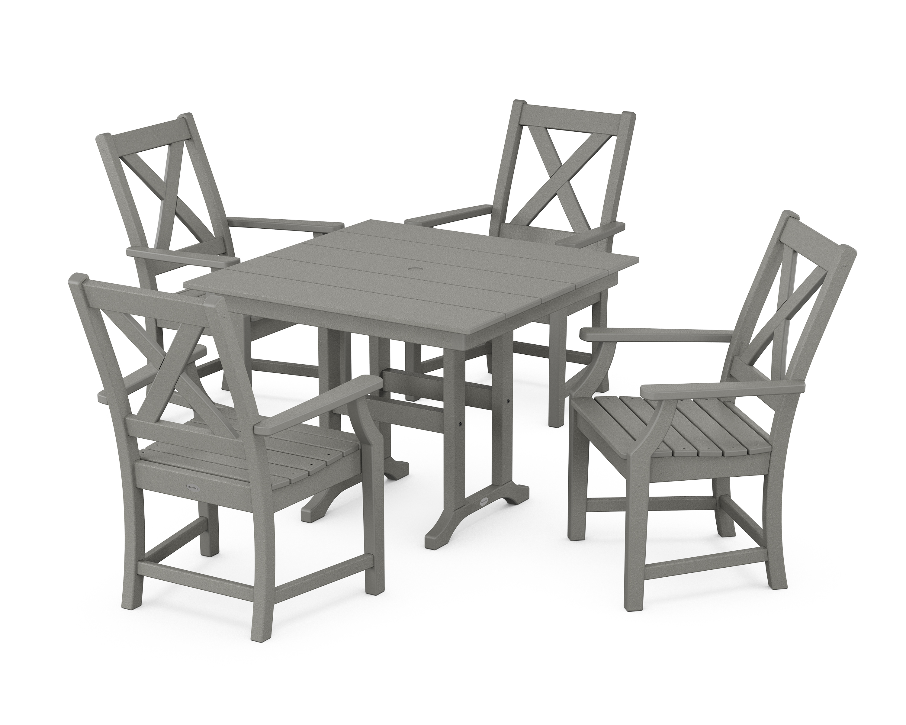 POLYWOOD Braxton 5-Piece Farmhouse Dining Set