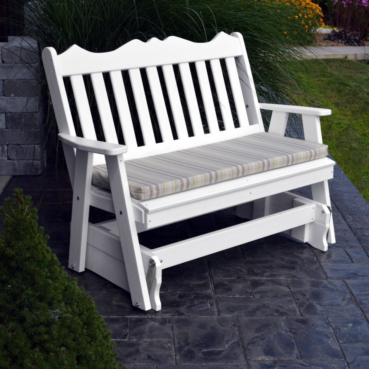 A&L Furniture 5 ft Poly Royal English Glider