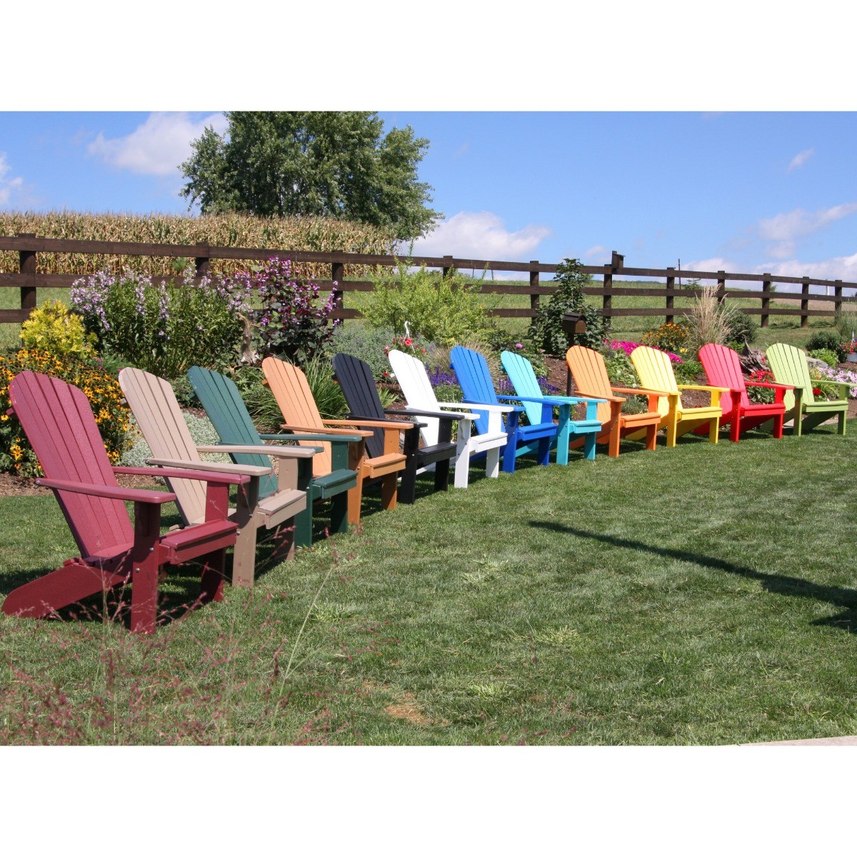 A&L Poly Fanback Adirondack Chair
