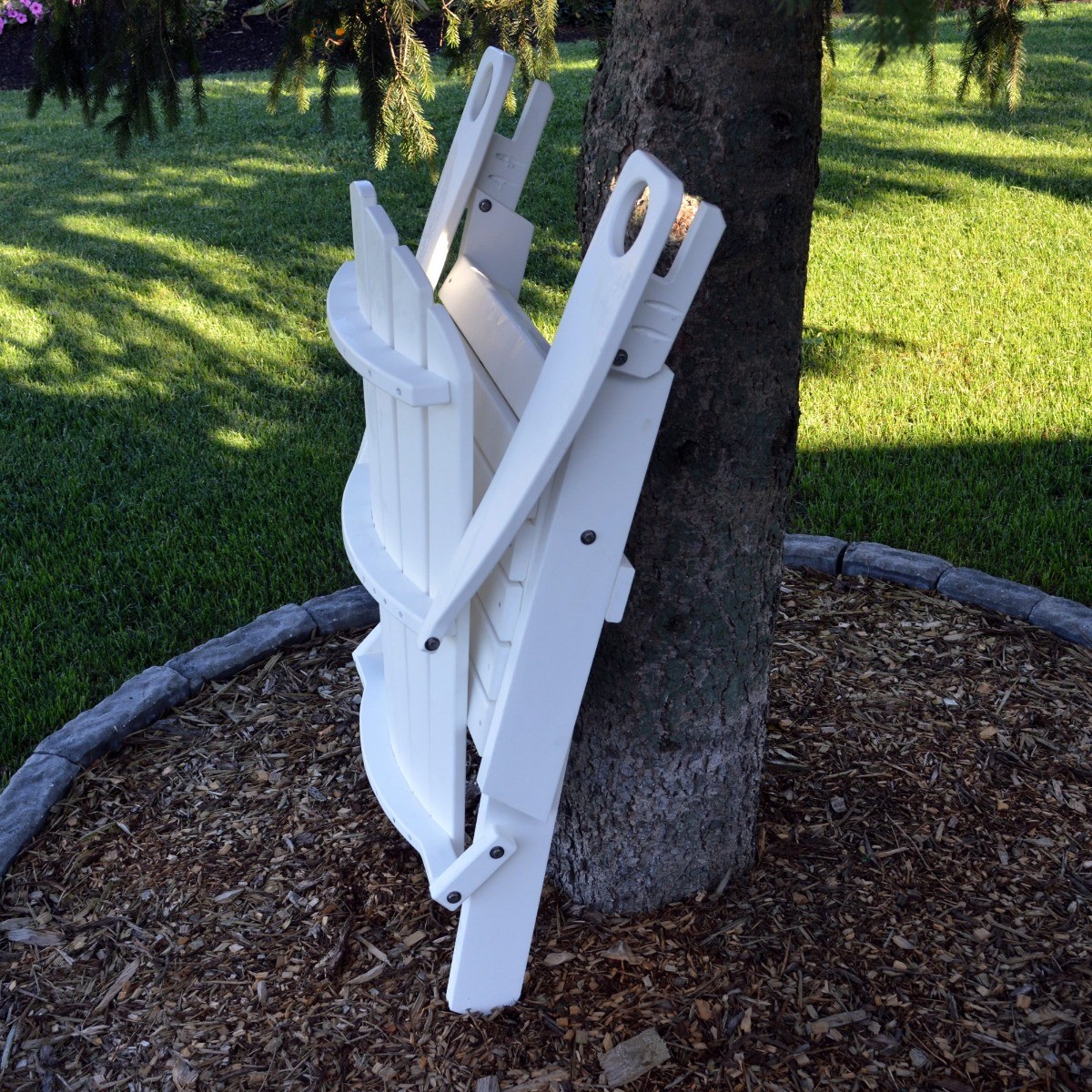 A&L Furniture Poly Folding Adirondack Chair w/2 Cupholders