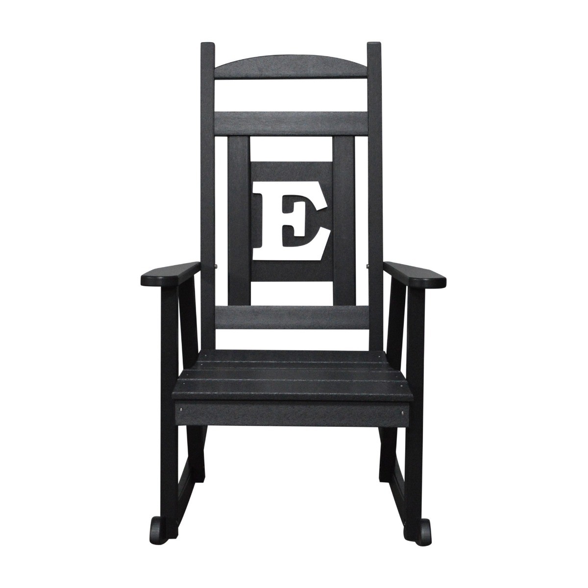 A&L Furniture Poly Classic Porch Rocker with Monogram