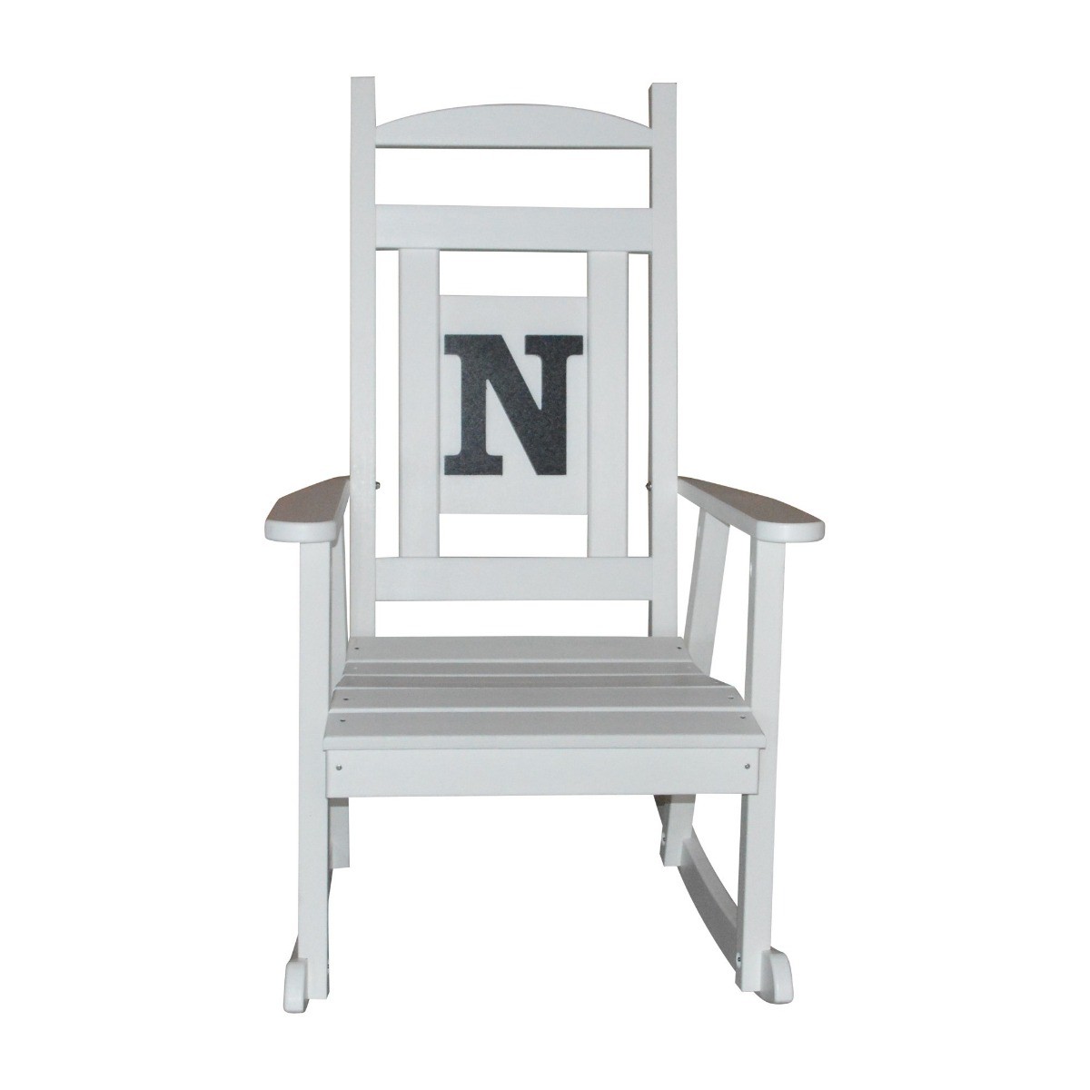 A&L Furniture Poly Classic Porch Rocker with Monogram